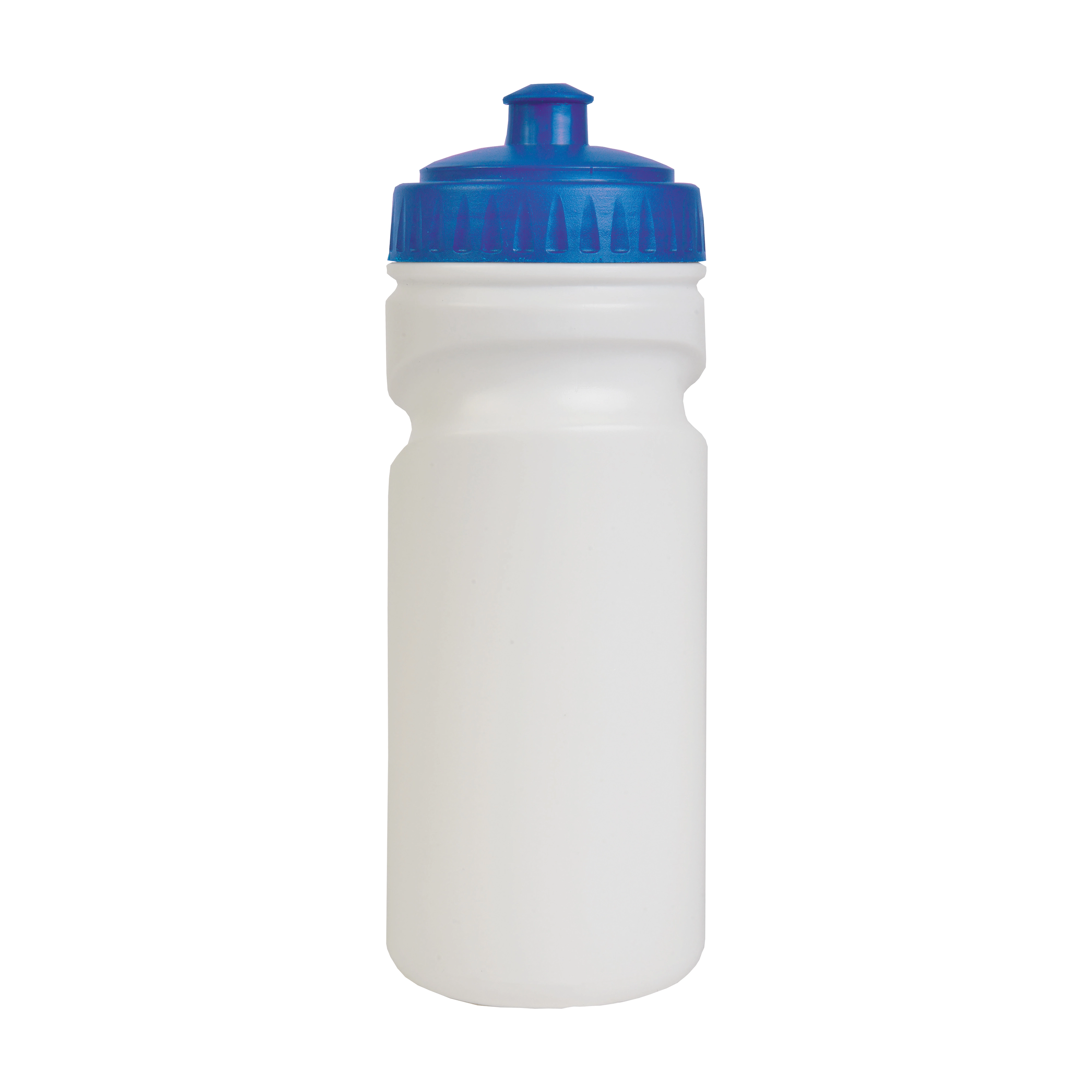 Immagine Borraccia in plastica BPA free (500ml) bianca con tappo colorato