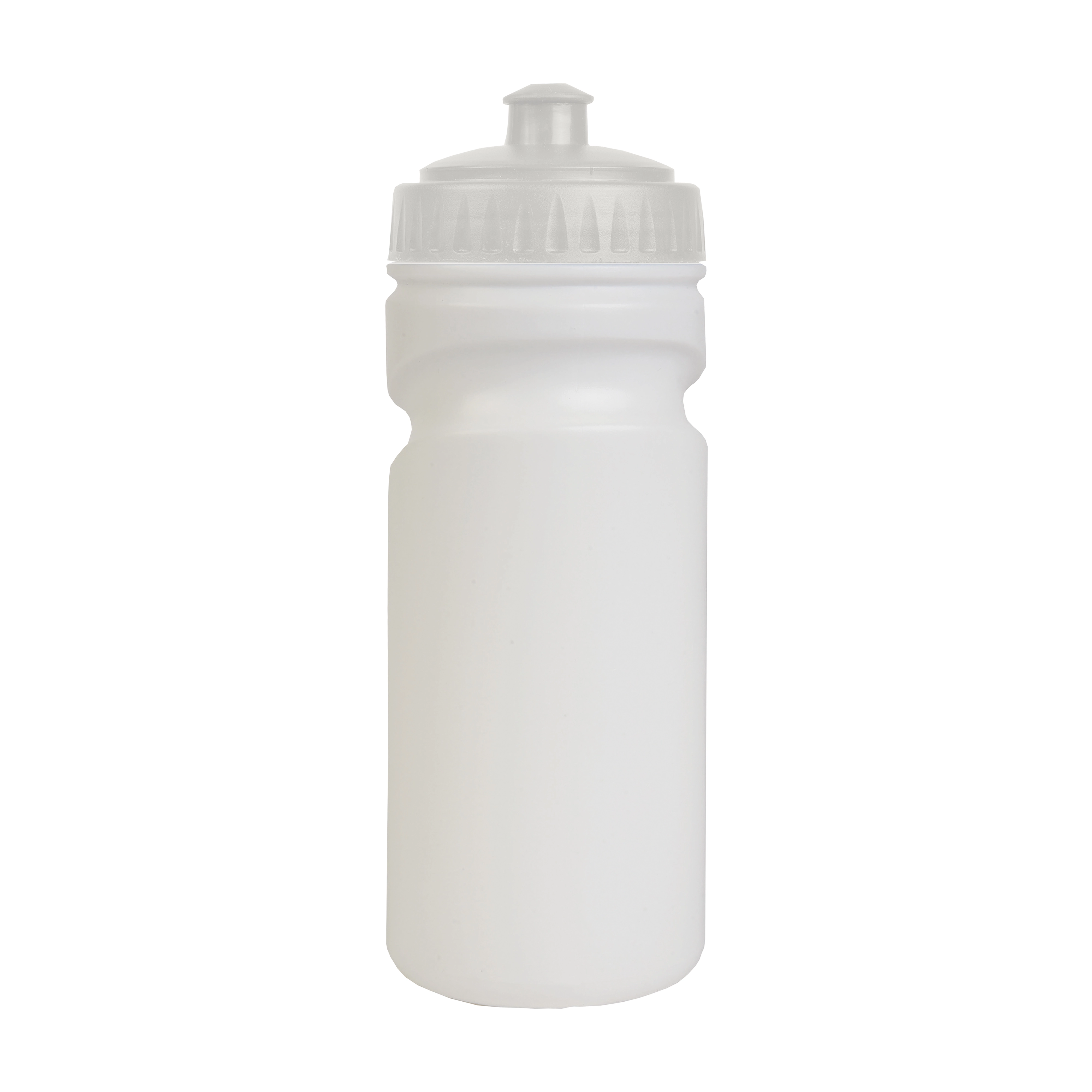 Immagine Borraccia in plastica BPA free (500ml) bianca con tappo colorato