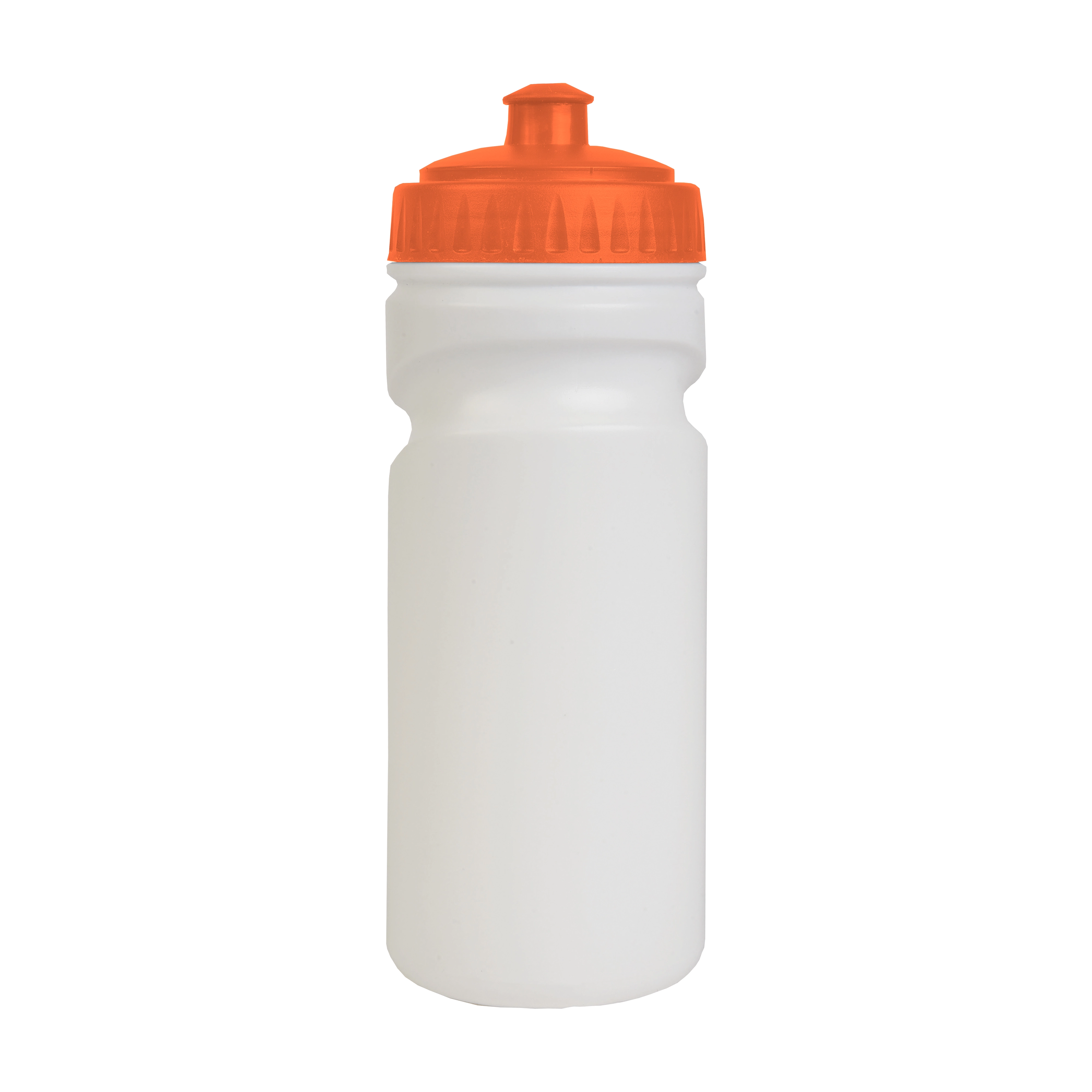 Immagine Borraccia in plastica BPA free (500ml) bianca con tappo colorato