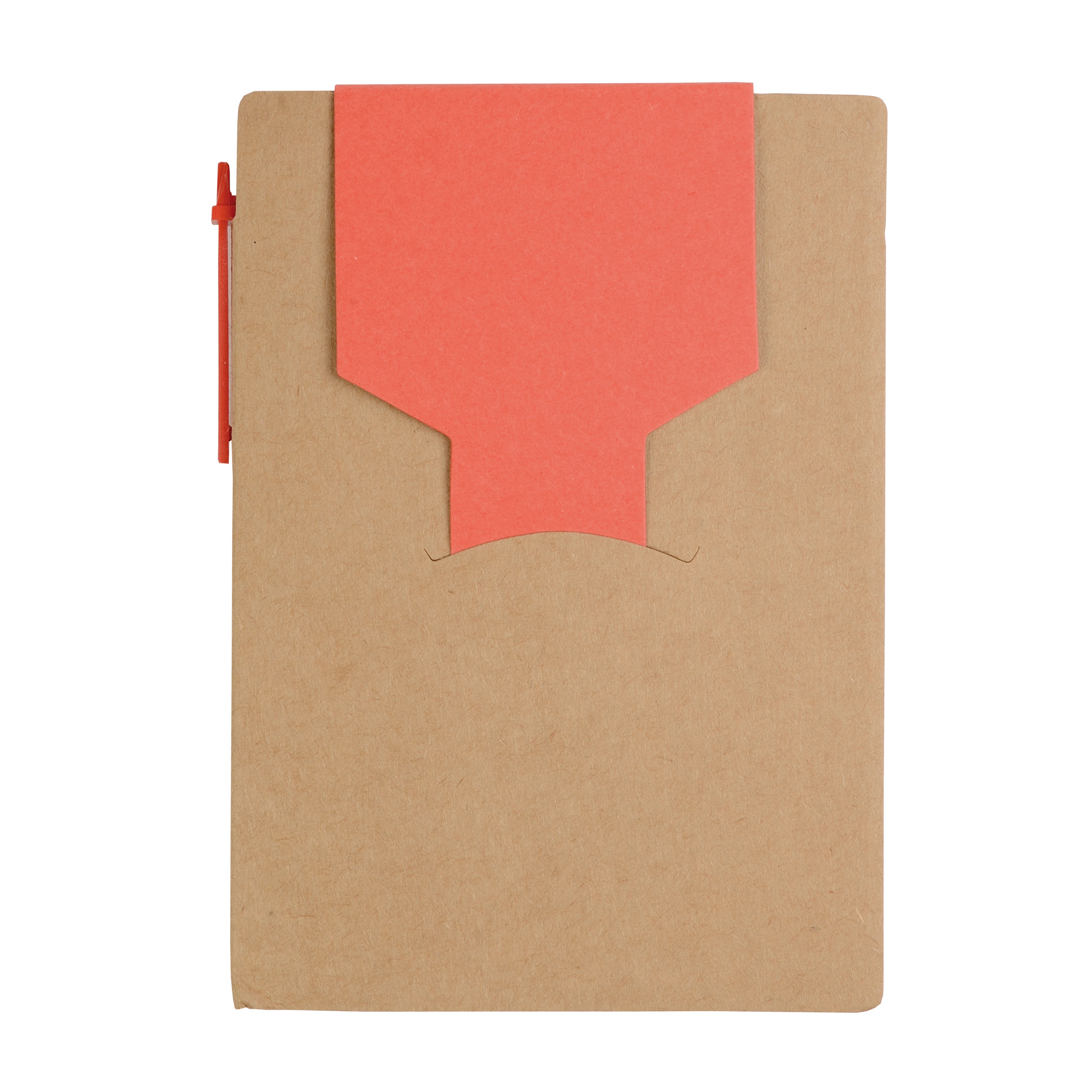 Immagine Block notes in carta riciclata, con penna in cartone e foglietti adesivi