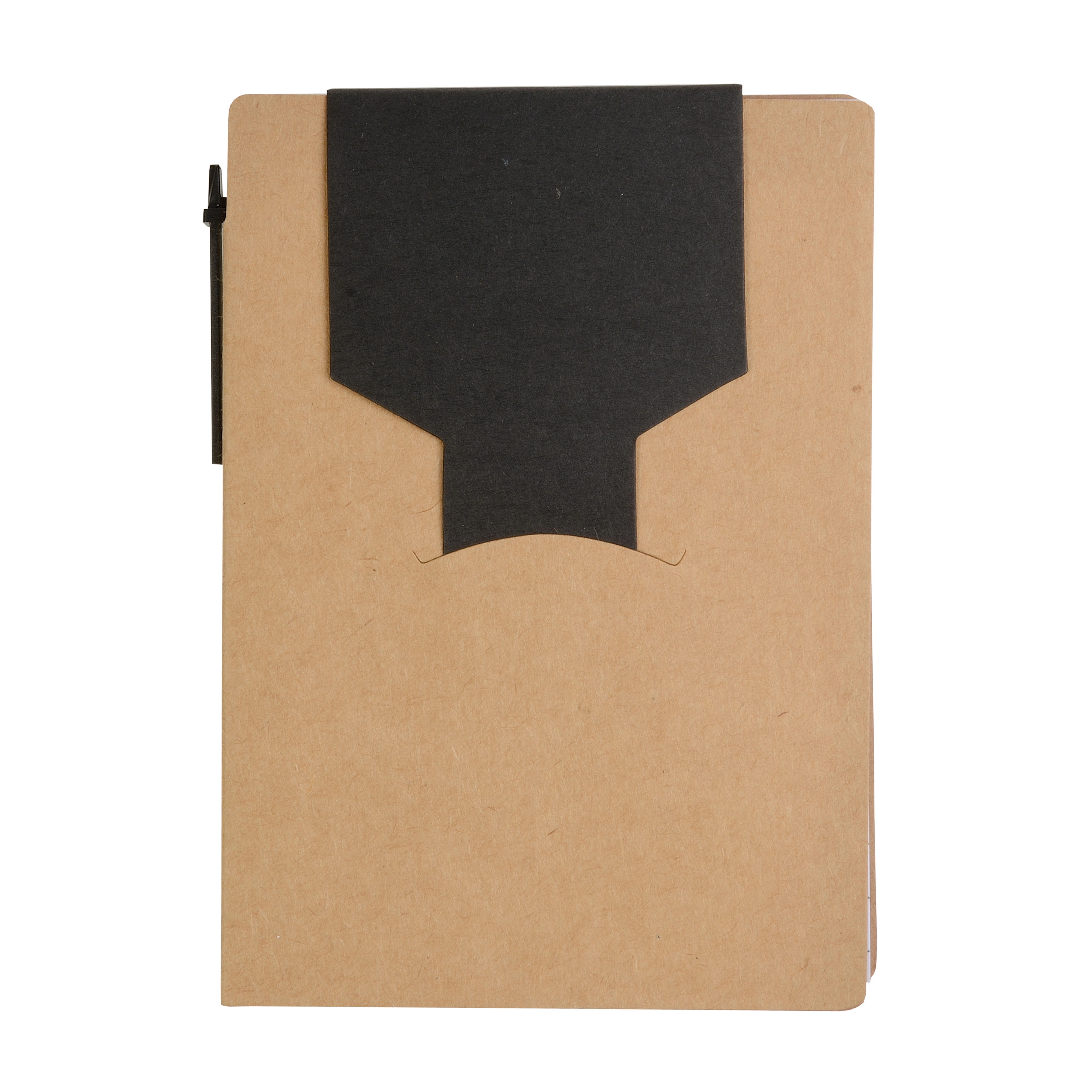 Immagine Block notes in carta riciclata, con penna in cartone e foglietti adesivi