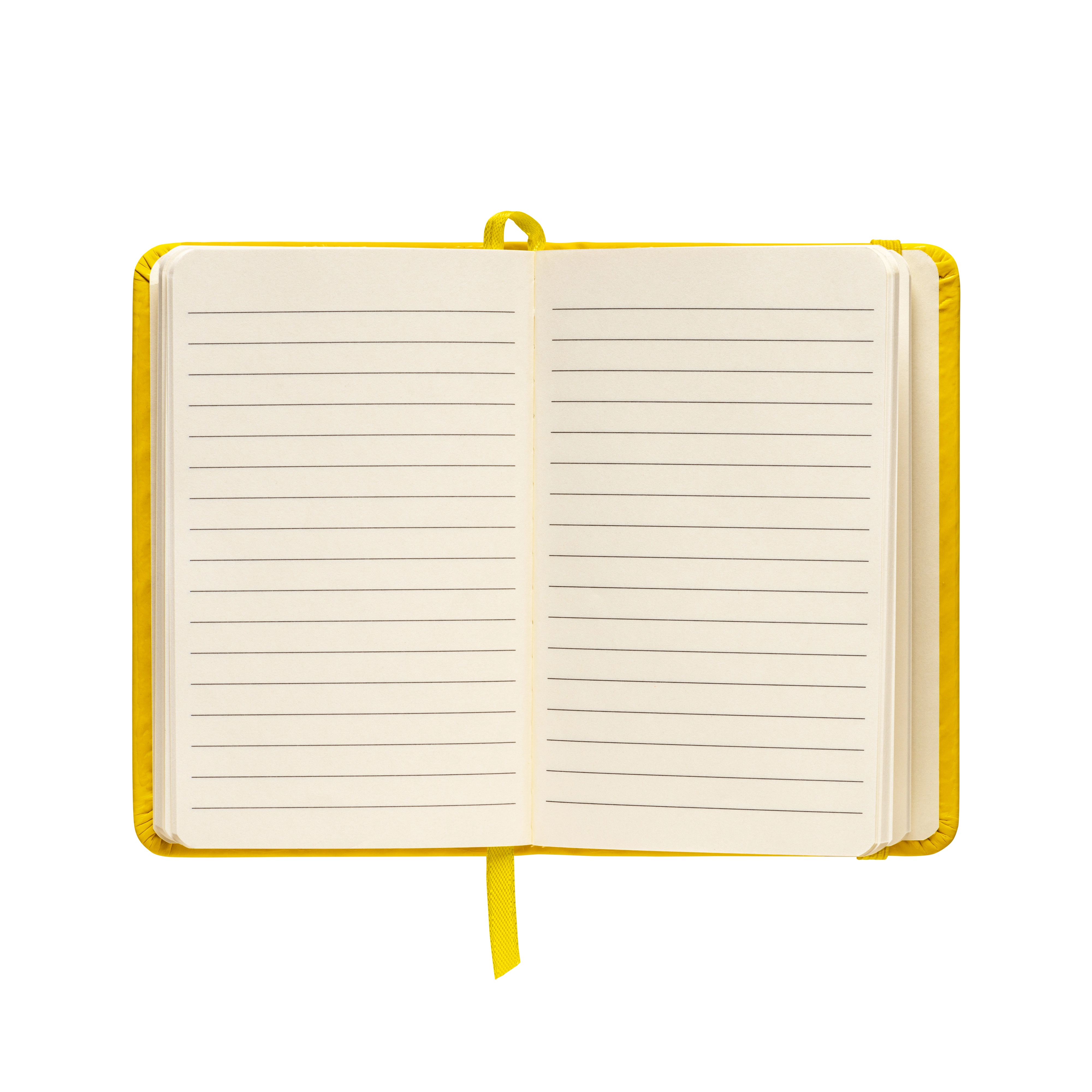Immagine Quaderno in PU con elastico colorato, fogli a righe (80 pag.), segnalibro in raso