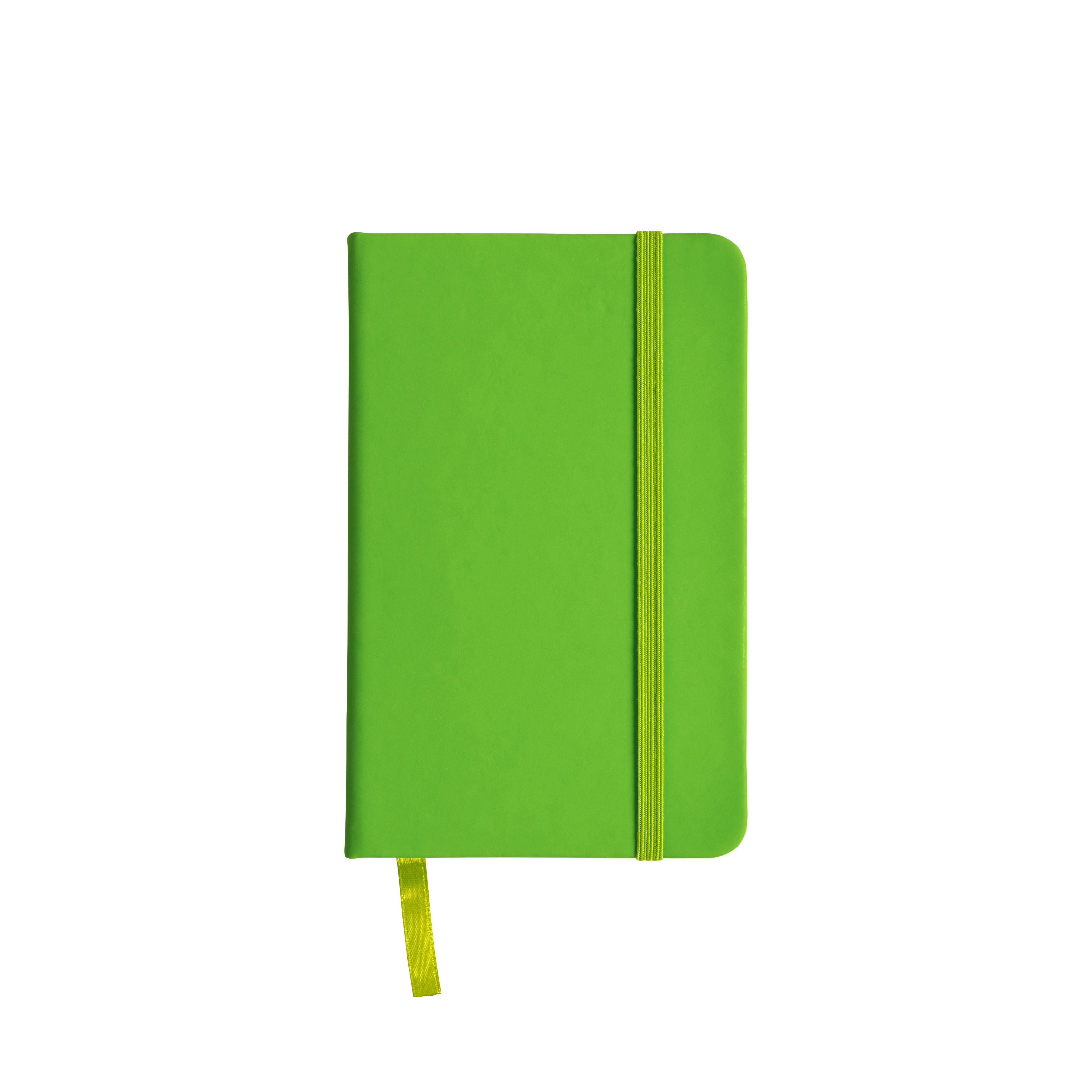 Immagine Quaderno in PU con elastico colorato, fogli a righe (80 pag.), segnalibro in raso
