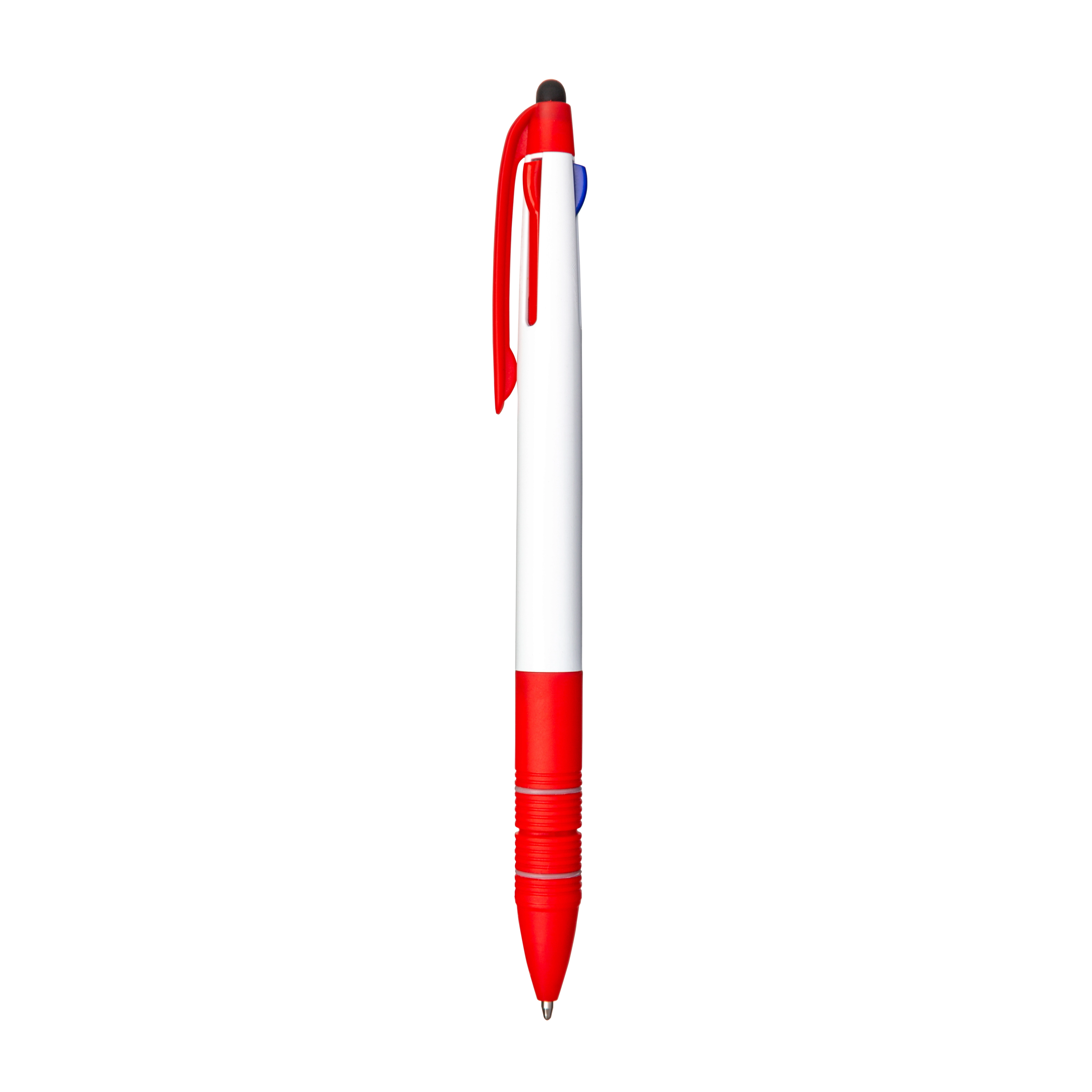 Immagine Penna a scatto in plastica con 3 refill dei colori blu, nero e rosso
