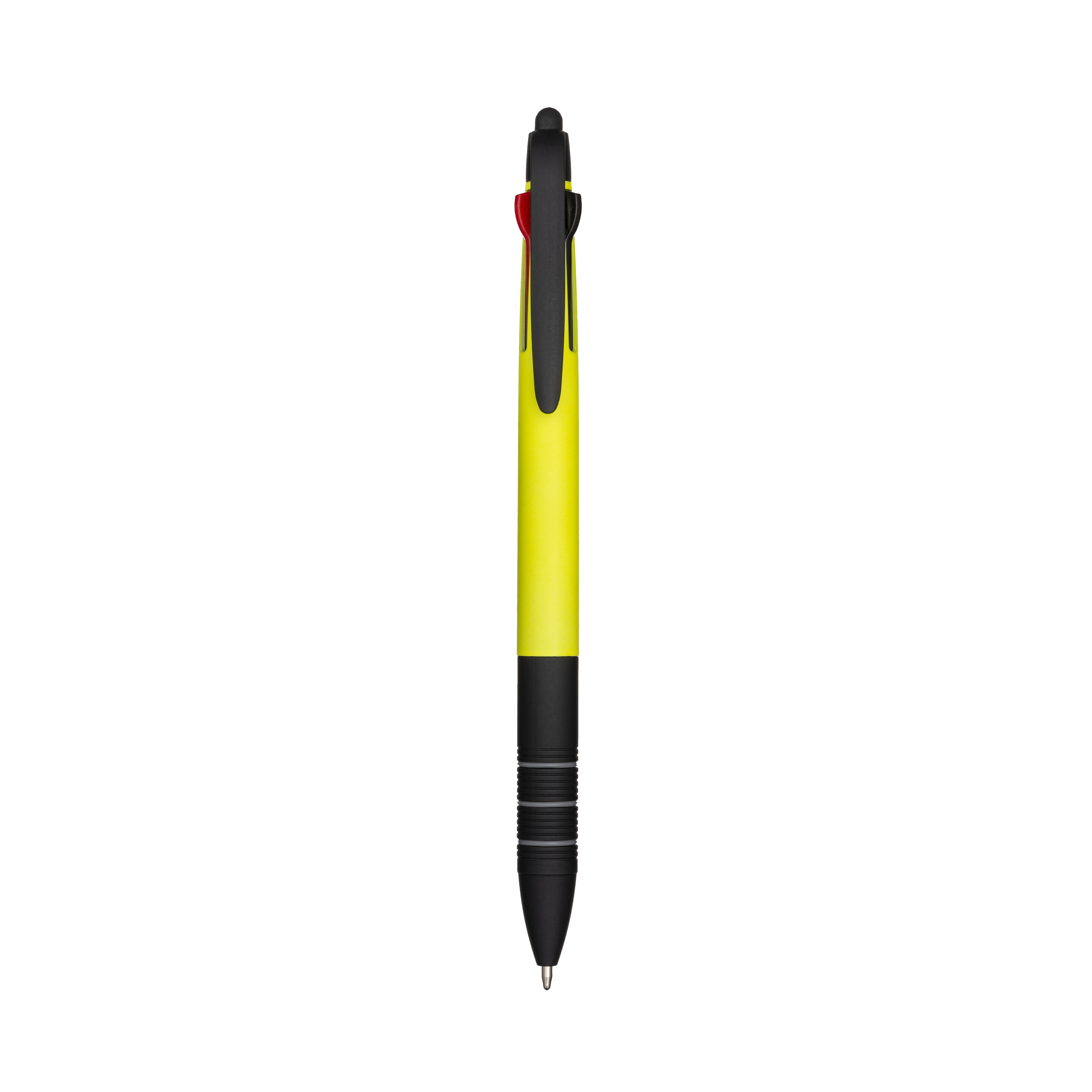Immagine Penna a scatto in plastica con 3 refill dei colori blu, nero e rosso