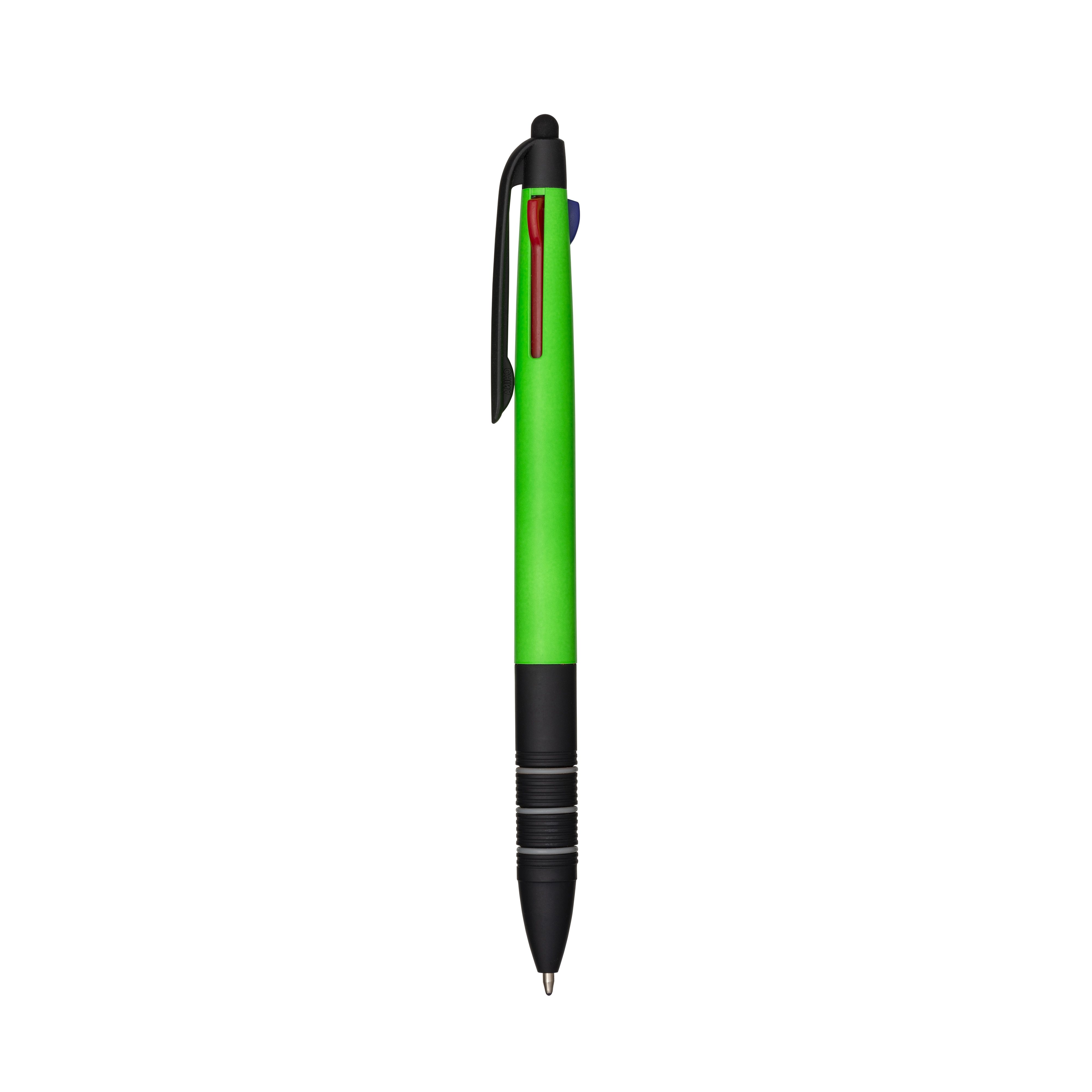 Immagine Penna a scatto in plastica con 3 refill dei colori blu, nero e rosso
