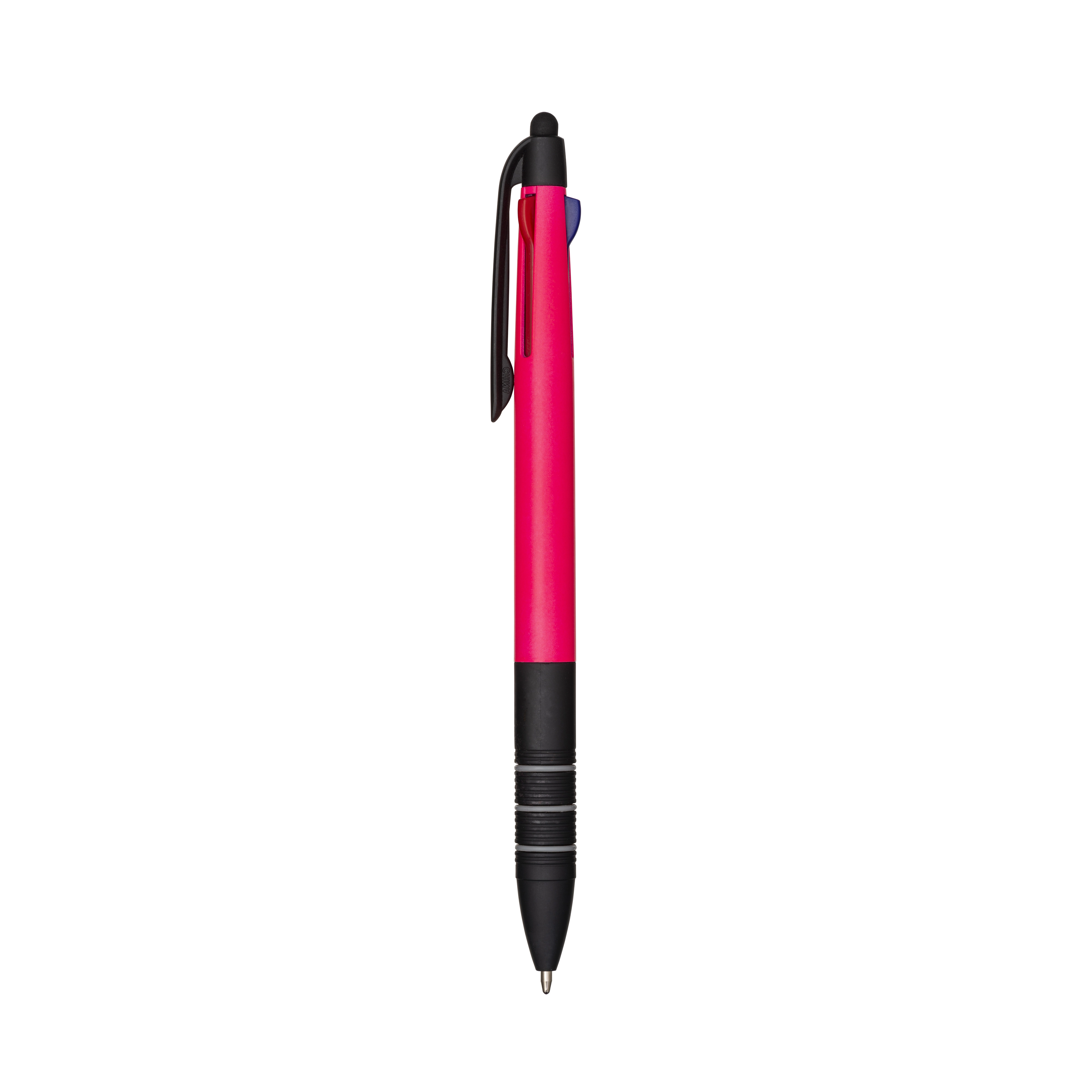 Immagine Penna a scatto in plastica con 3 refill dei colori blu, nero e rosso