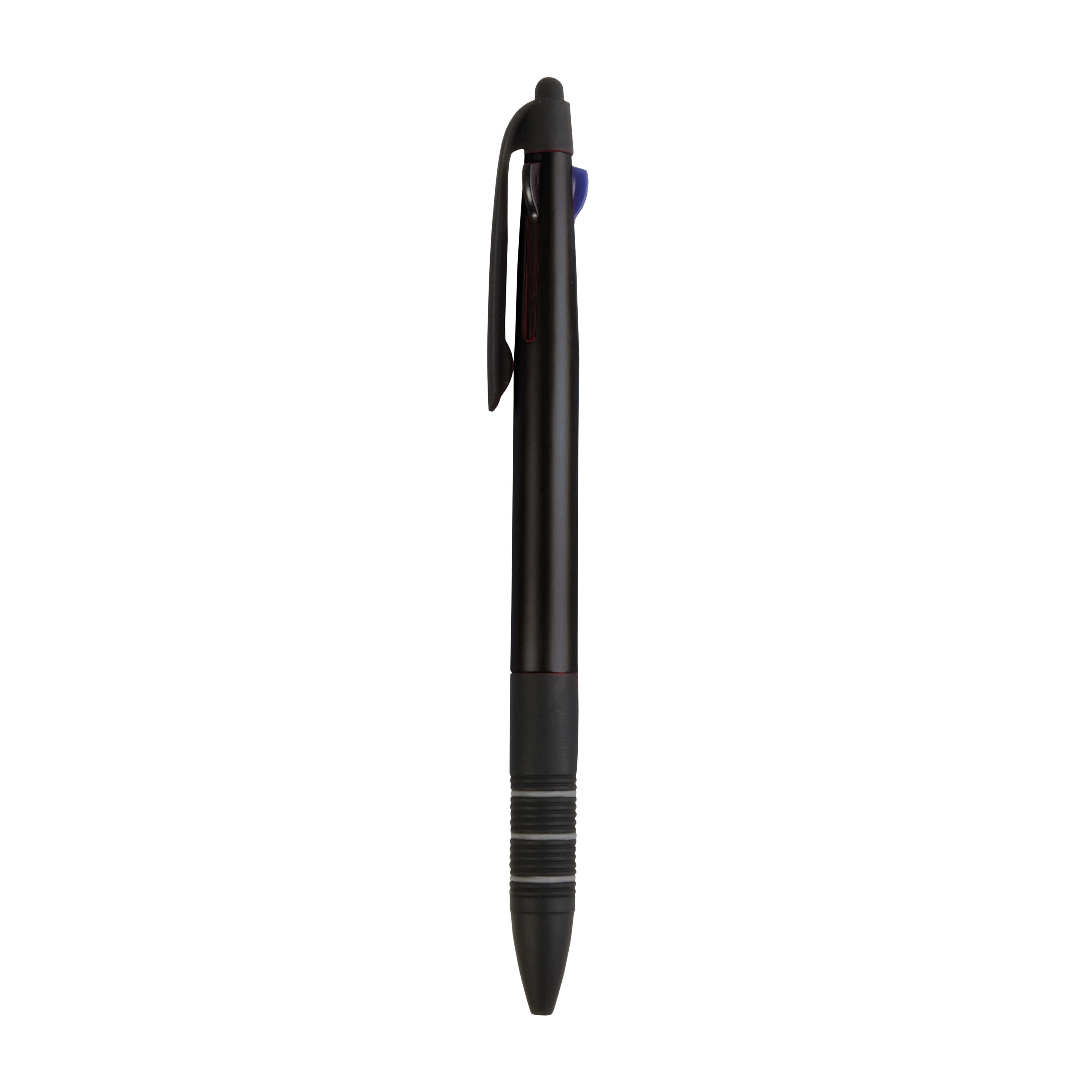 Immagine Penna a scatto in plastica con 3 refill dei colori blu, nero e rosso
