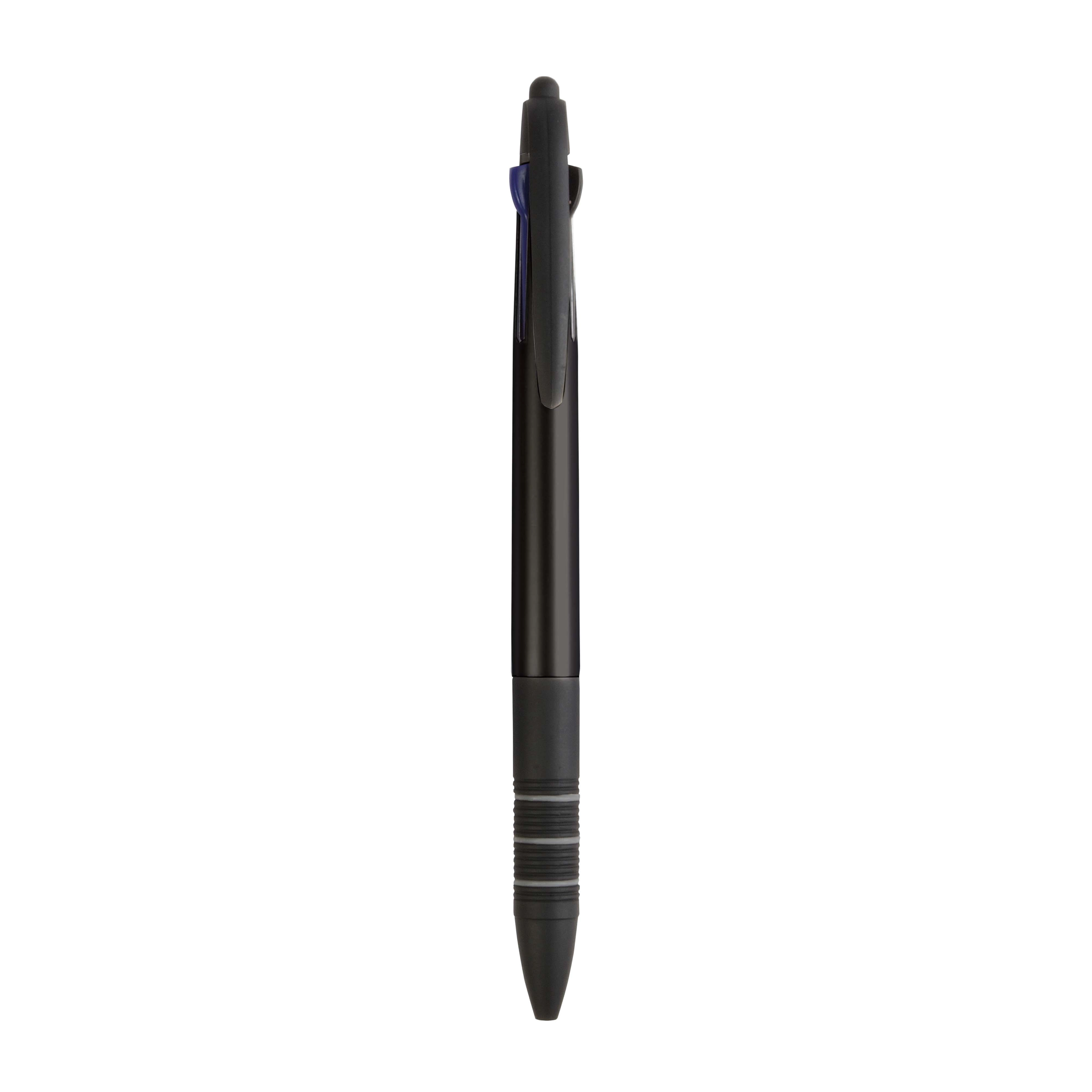 Immagine Penna a scatto in plastica con 3 refill dei colori blu, nero e rosso