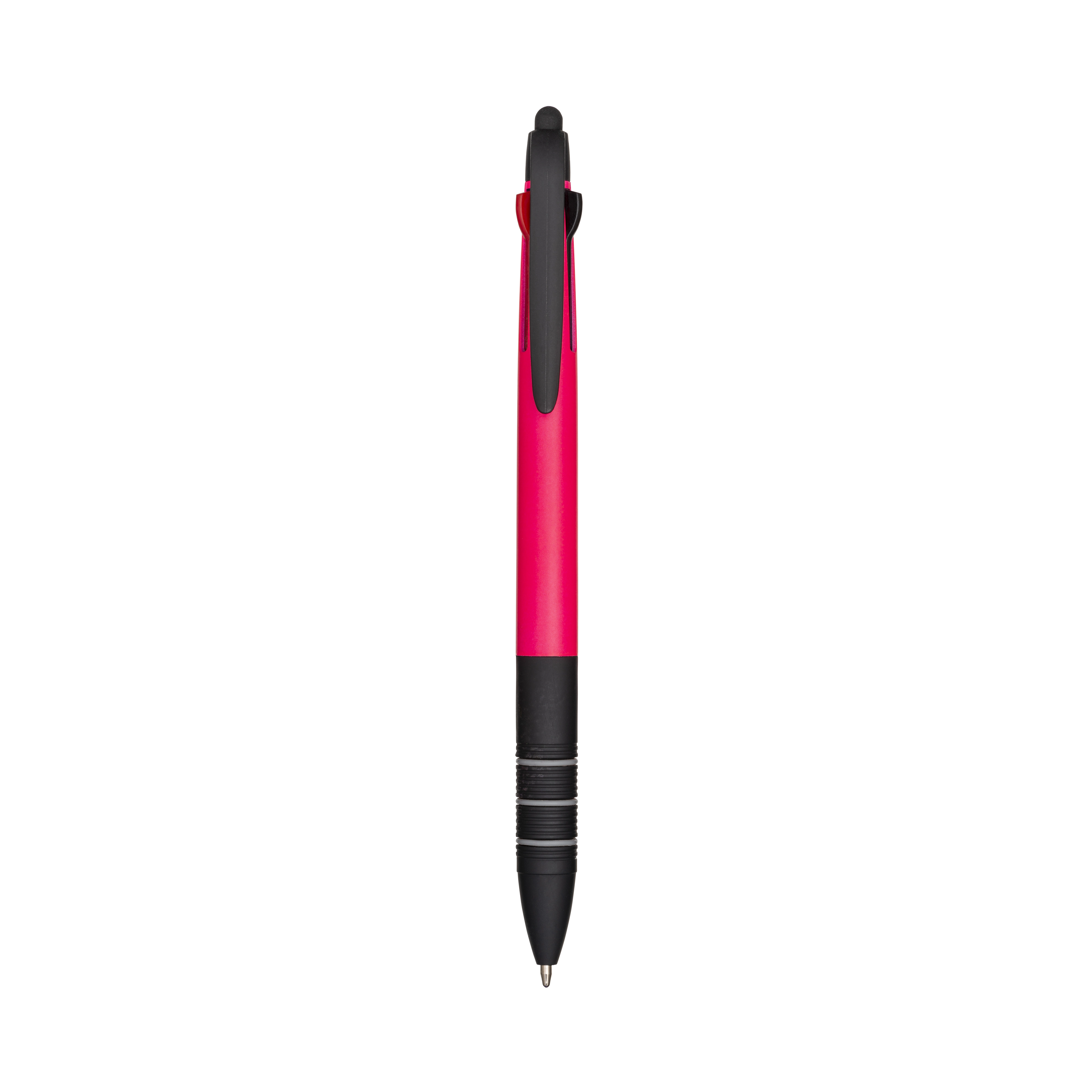 Immagine Penna a scatto in plastica con 3 refill dei colori blu, nero e rosso