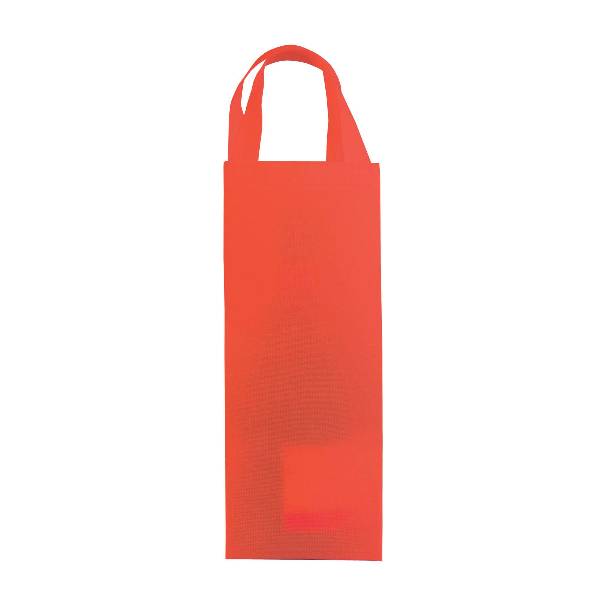 Immagine Shopper porta bottiglia in TNT 100 g/m2 termosaldato, manici corti
