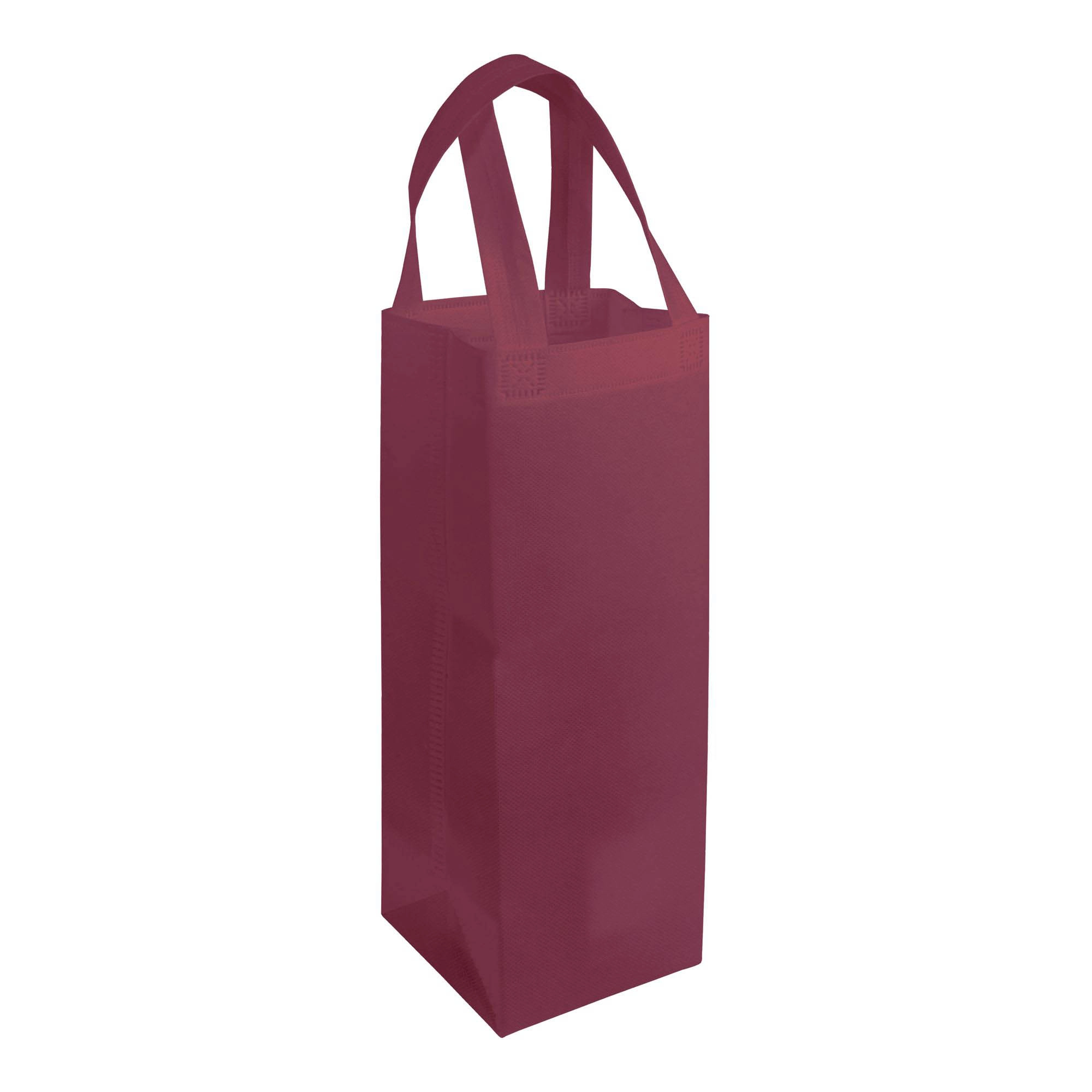 Immagine Shopper porta bottiglia in TNT 100 g/m2 termosaldato, manici corti