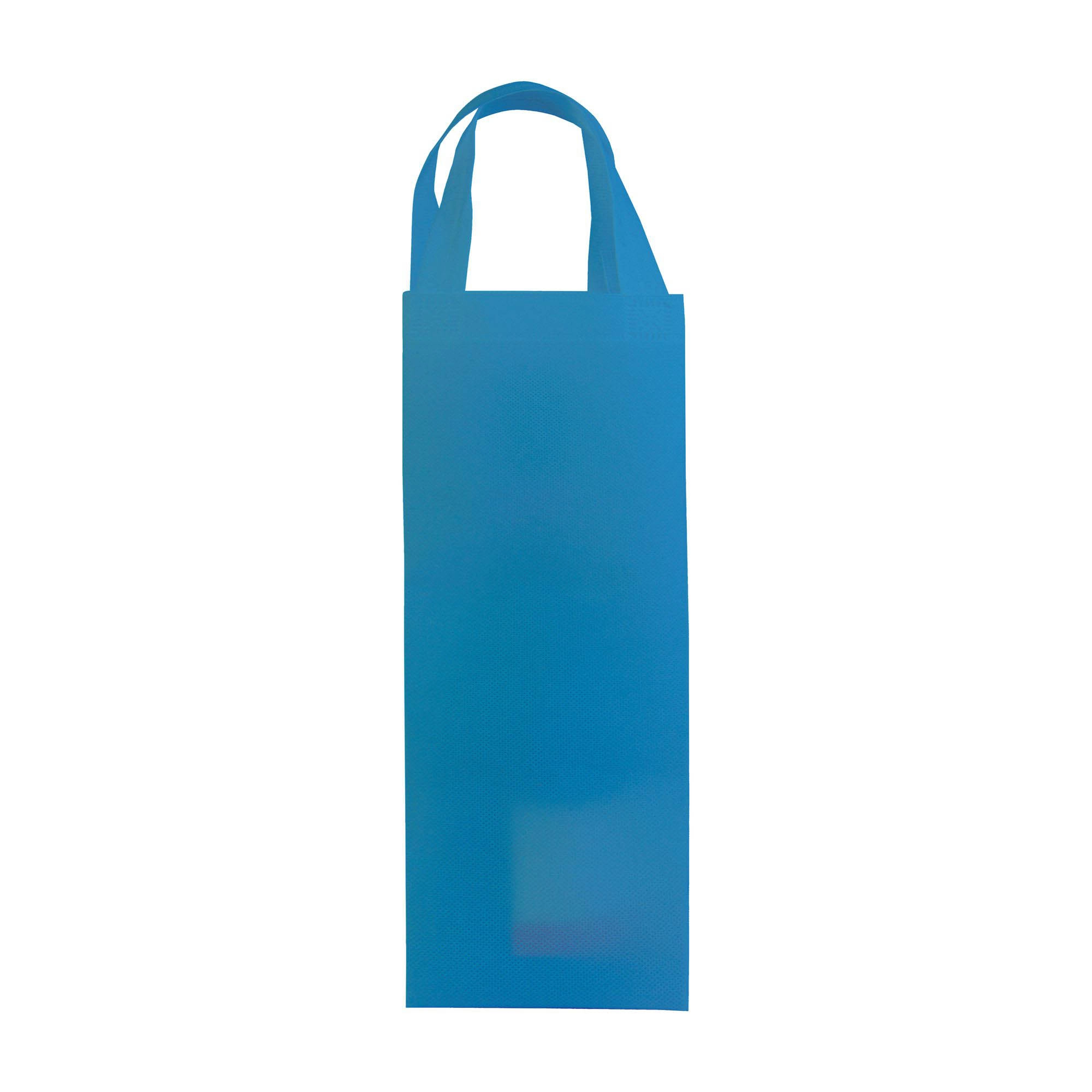 Immagine Shopper porta bottiglia in TNT 100 g/m2 termosaldato, manici corti