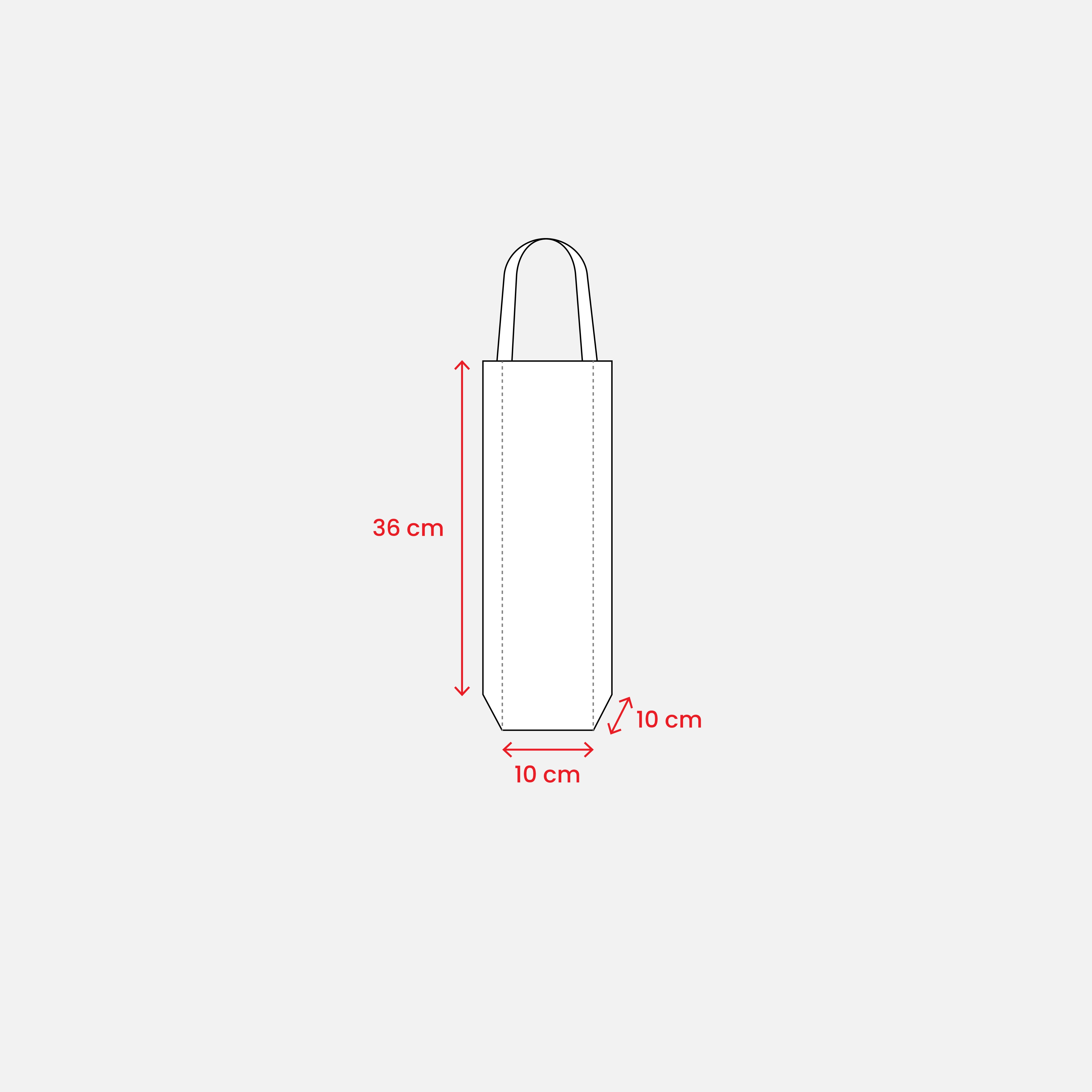 Immagine Shopper porta bottiglia in TNT 100 g/m2 termosaldato, manici corti