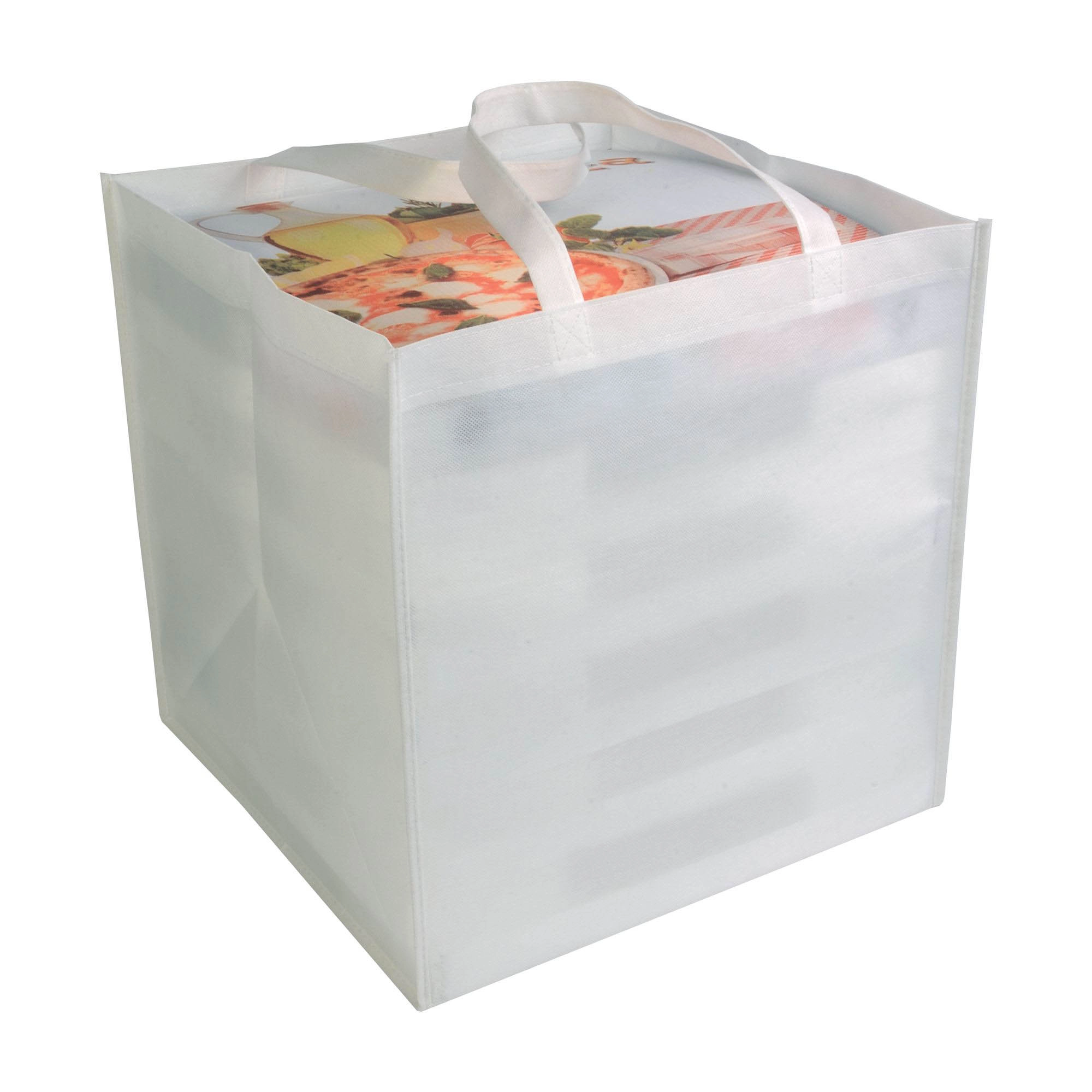 Immagine Shopper in formato cartone da pizza in TNT 80 g/m2