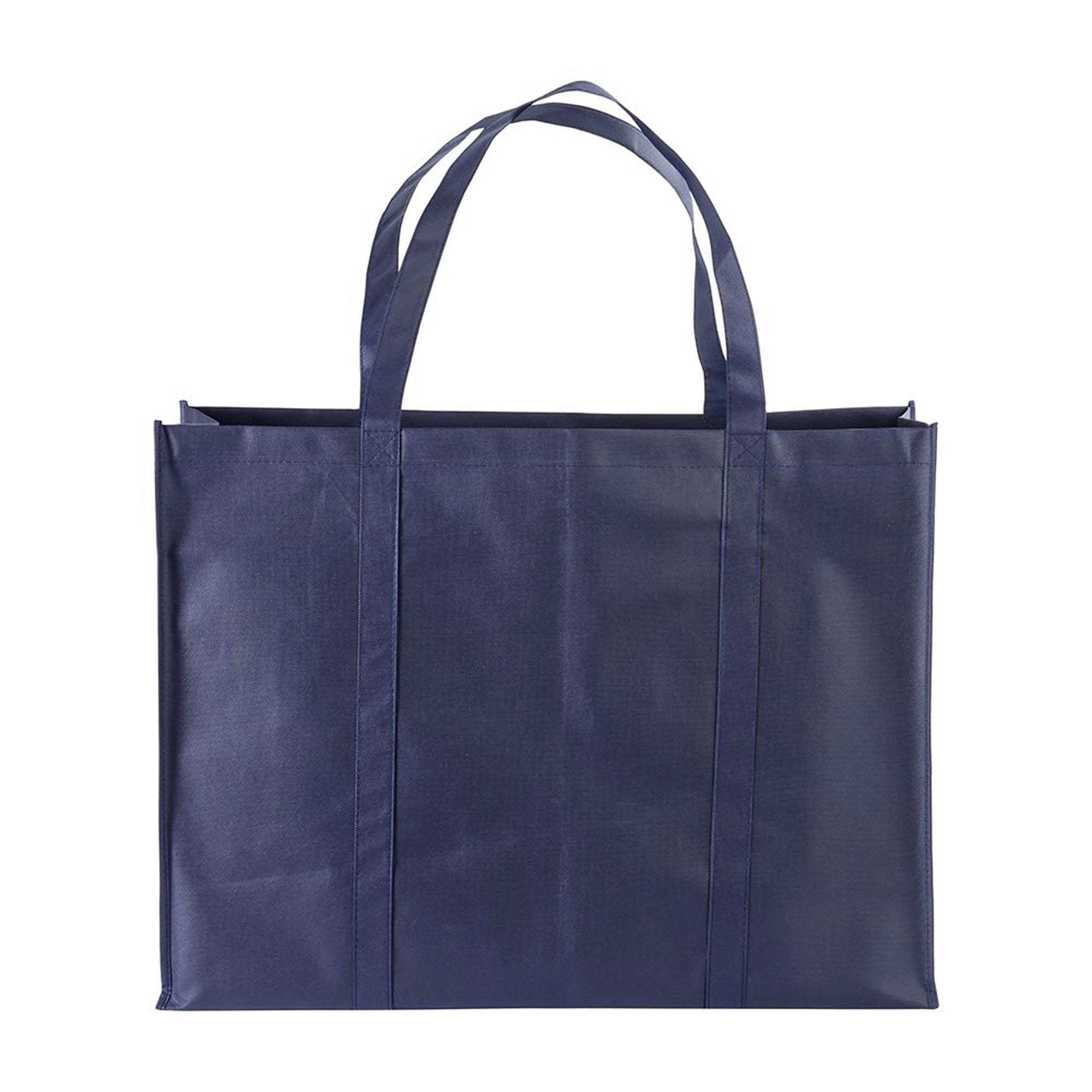 Immagine Shopper maxi con soffietto in TNT 100 g/m2 cucito, manici lunghi