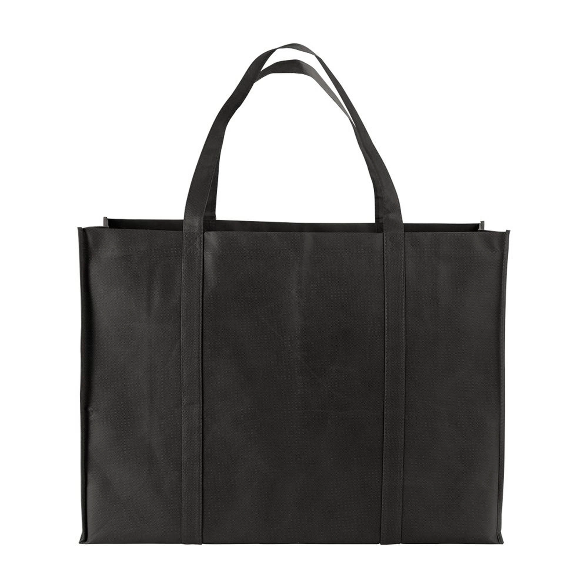 Immagine Shopper maxi con soffietto in TNT 100 g/m2 cucito, manici lunghi