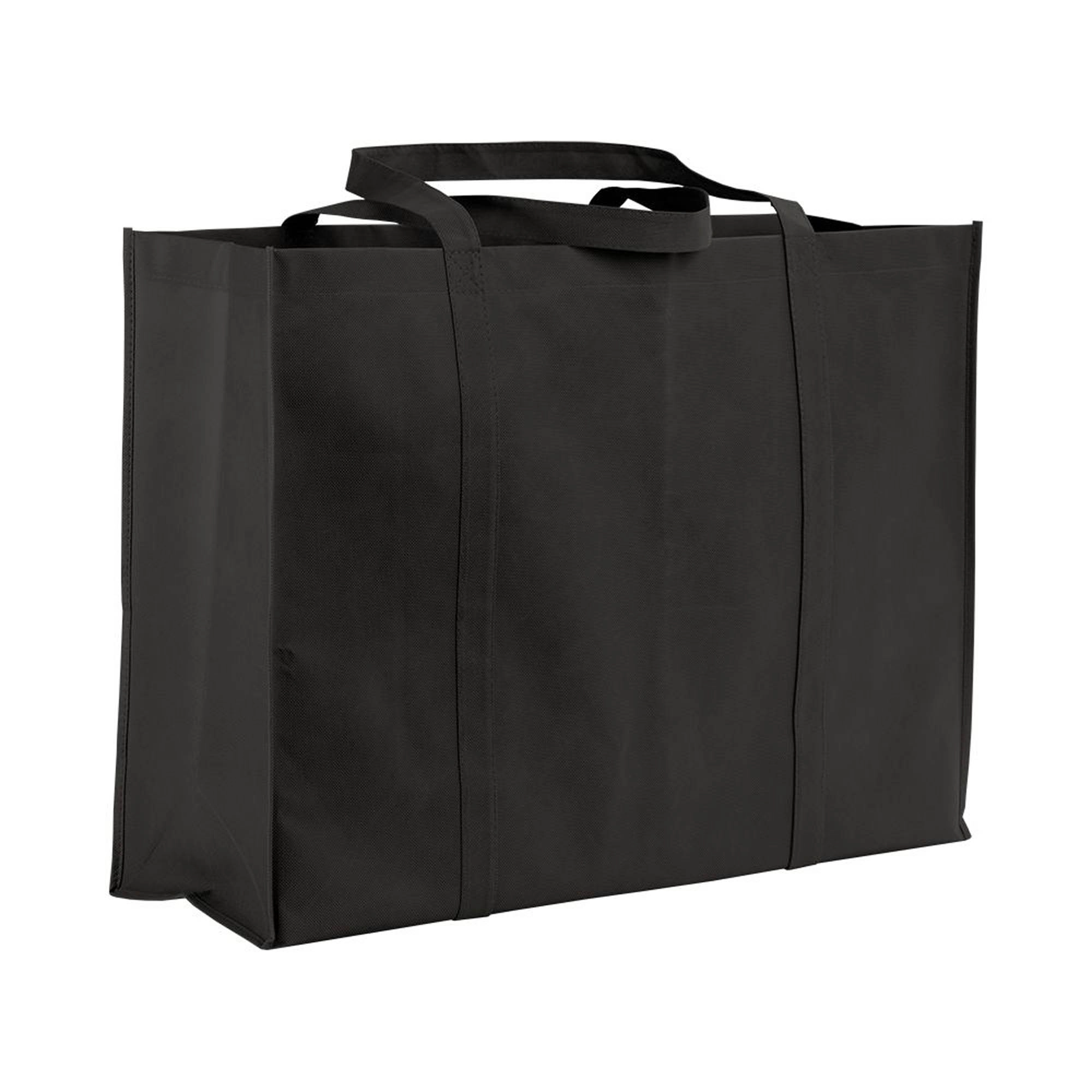 Immagine Shopper maxi con soffietto in TNT 100 g/m2 cucito, manici lunghi