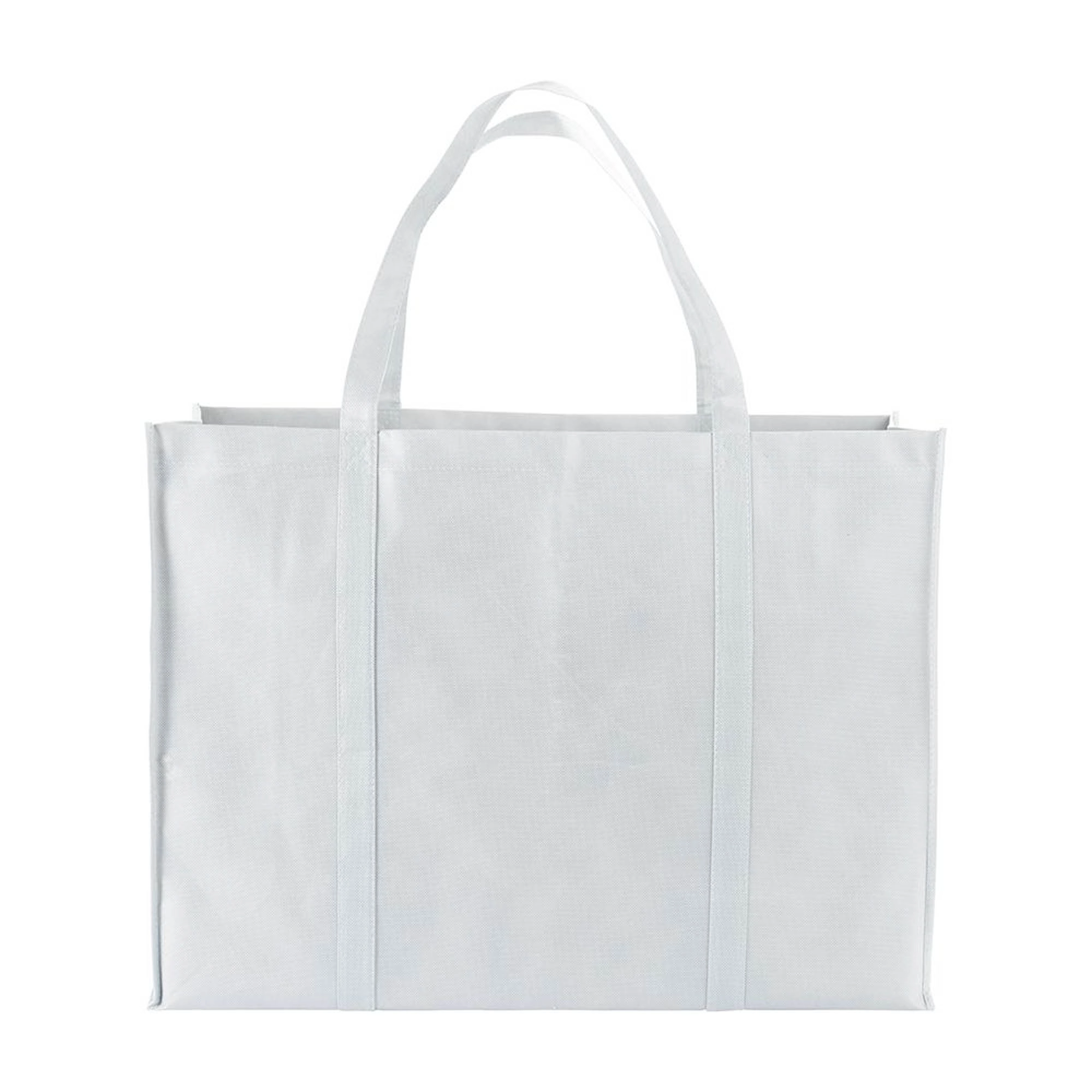 Immagine Shopper maxi con soffietto in TNT 100 g/m2 cucito, manici lunghi