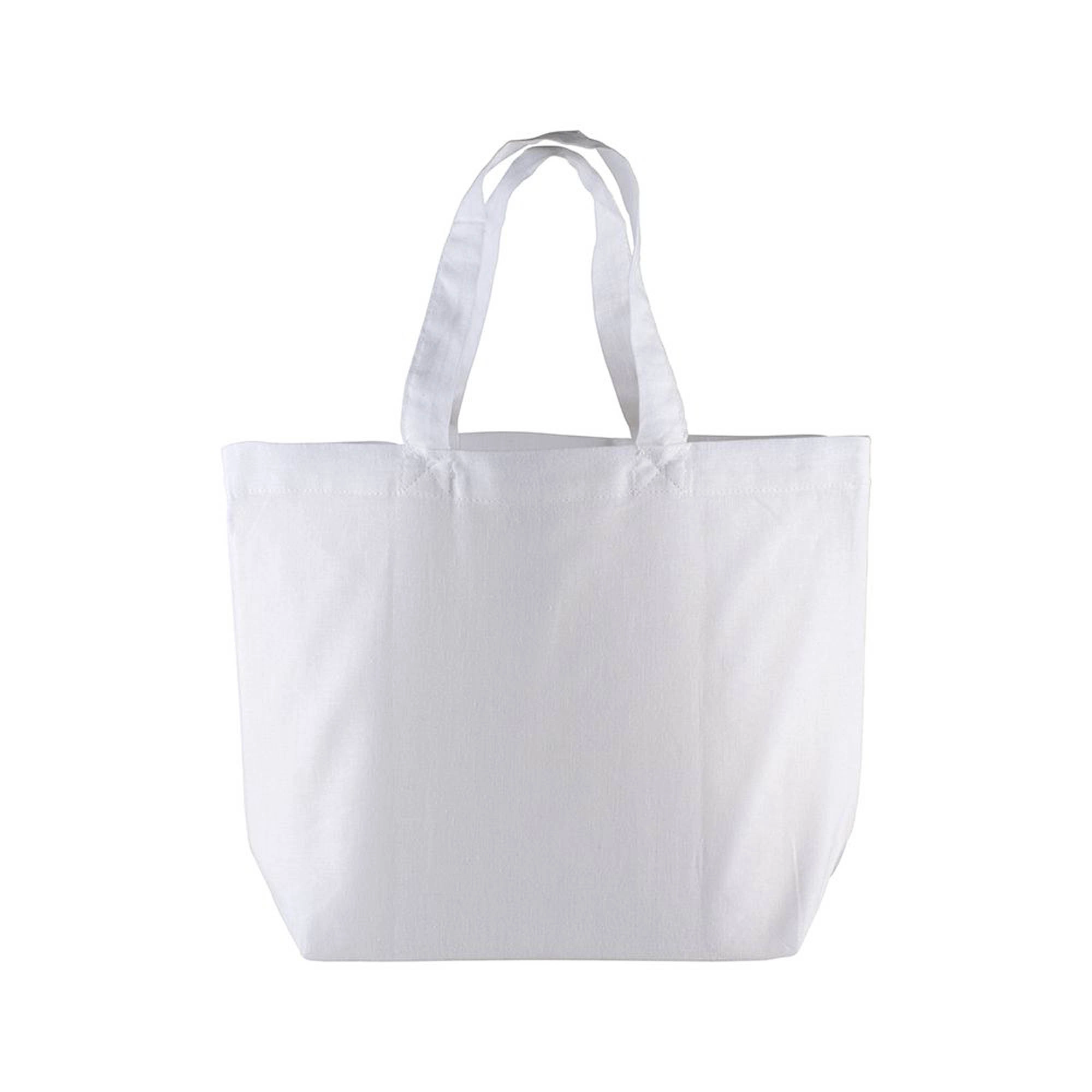 Immagine Shopper con soffietto alla base in cotone 120 g/m2, manici corti