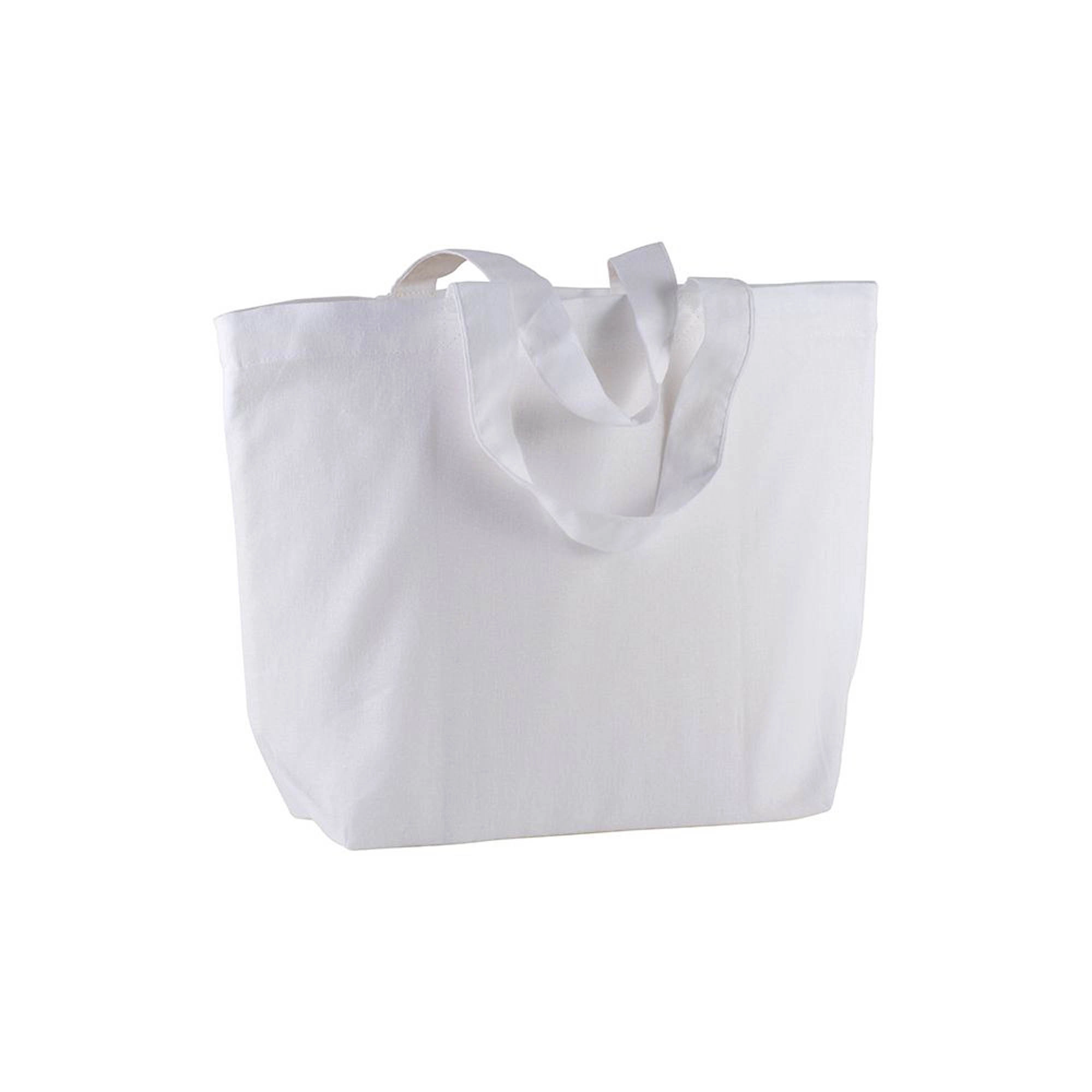 Immagine Shopper con soffietto alla base in cotone 120 g/m2, manici corti