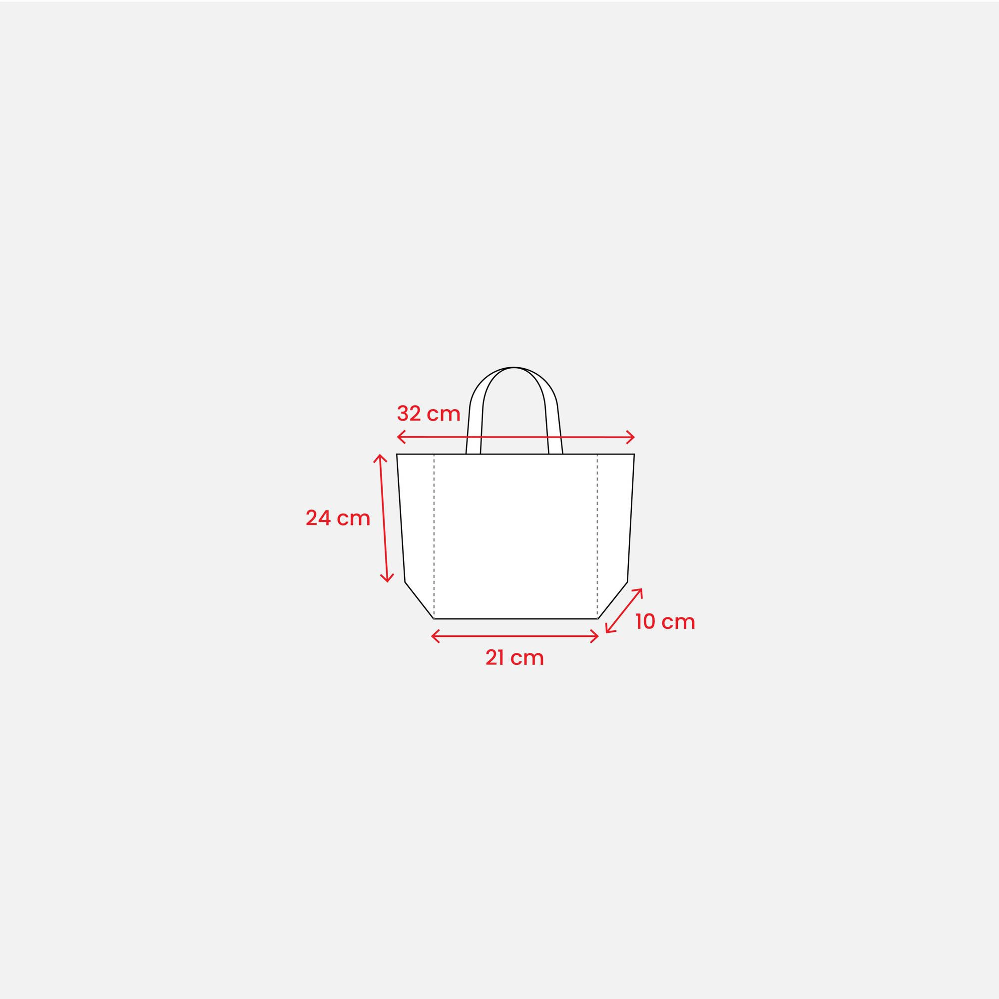 Immagine Shopper con soffietto alla base in cotone 120 g/m2, manici corti