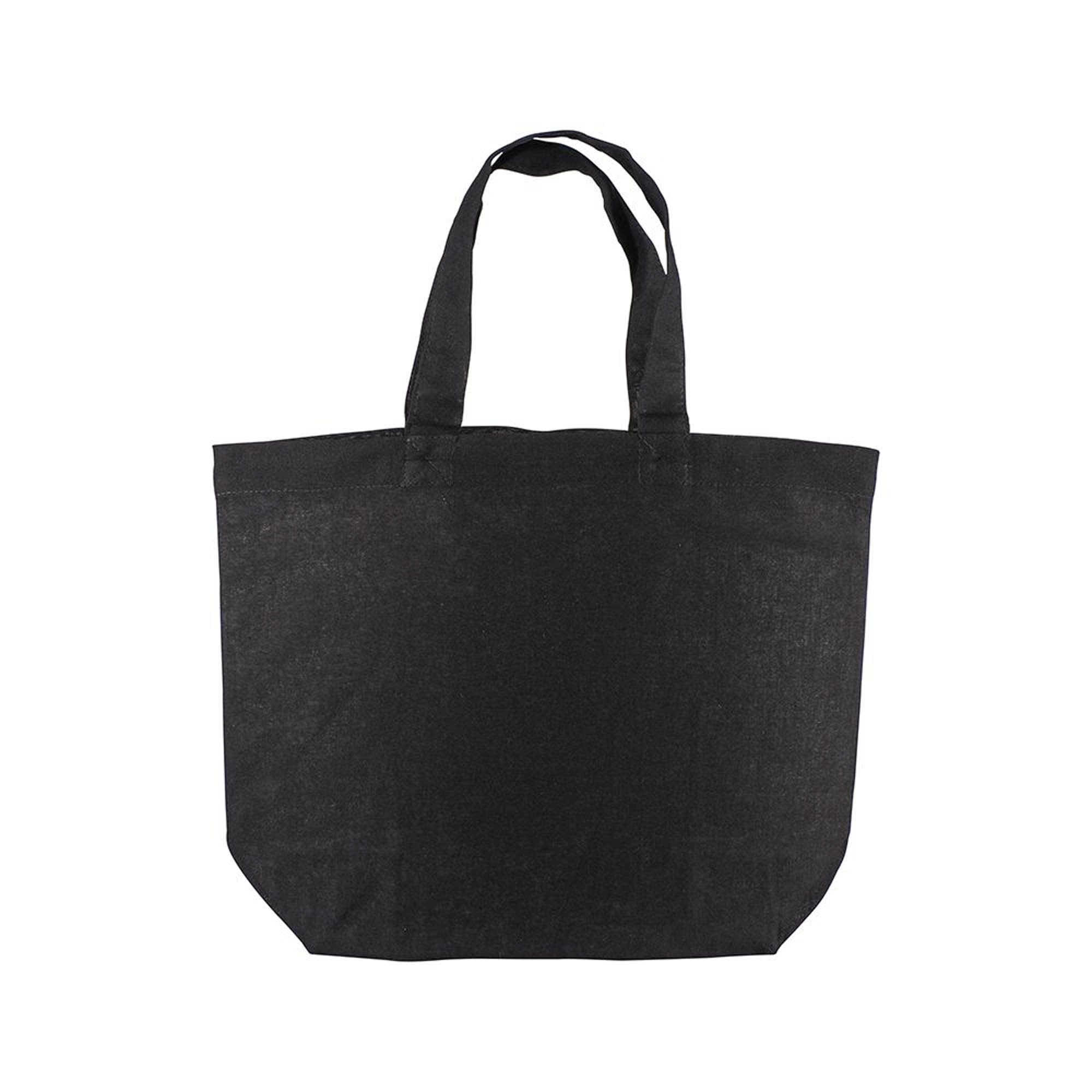 Immagine Shopper con soffietto alla base in cotone 120 g/m2, manici corti