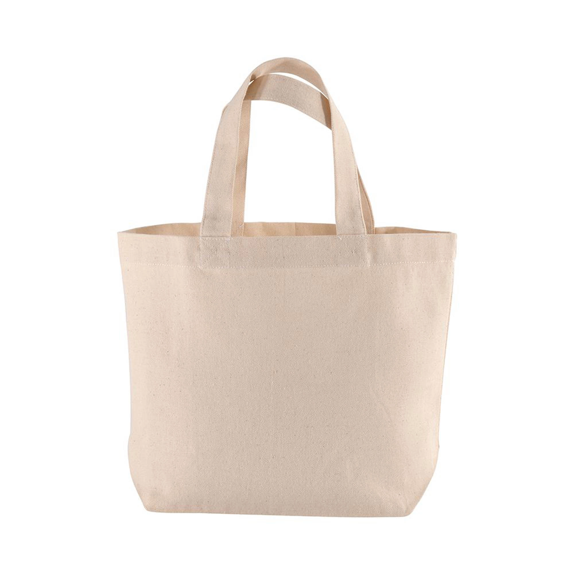 Immagine Shopper con soffietto alla base in cotone 120 g/m2, manici corti