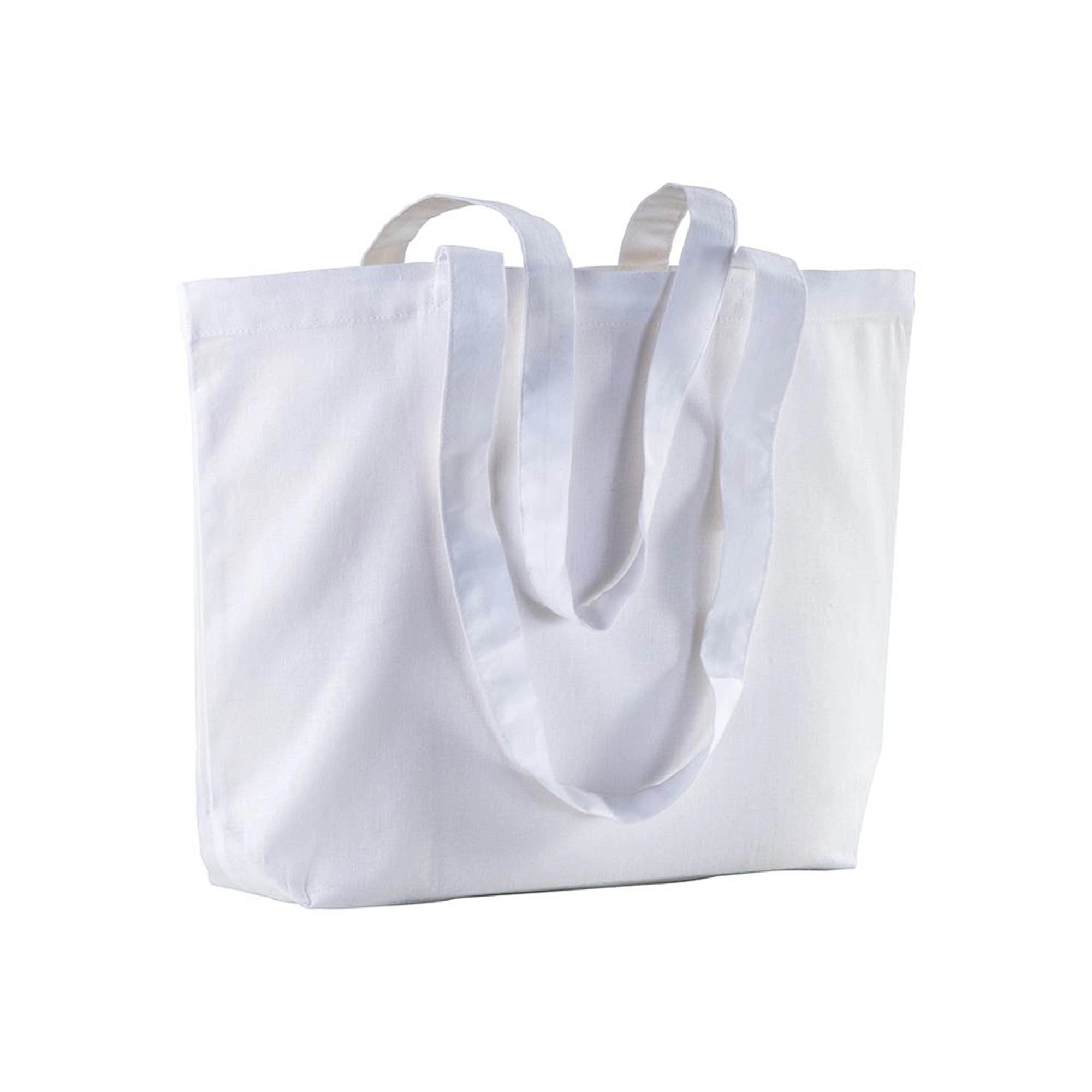 Immagine Shopper con soffietto alla base in cotone 120 g/m2, manici lunghie