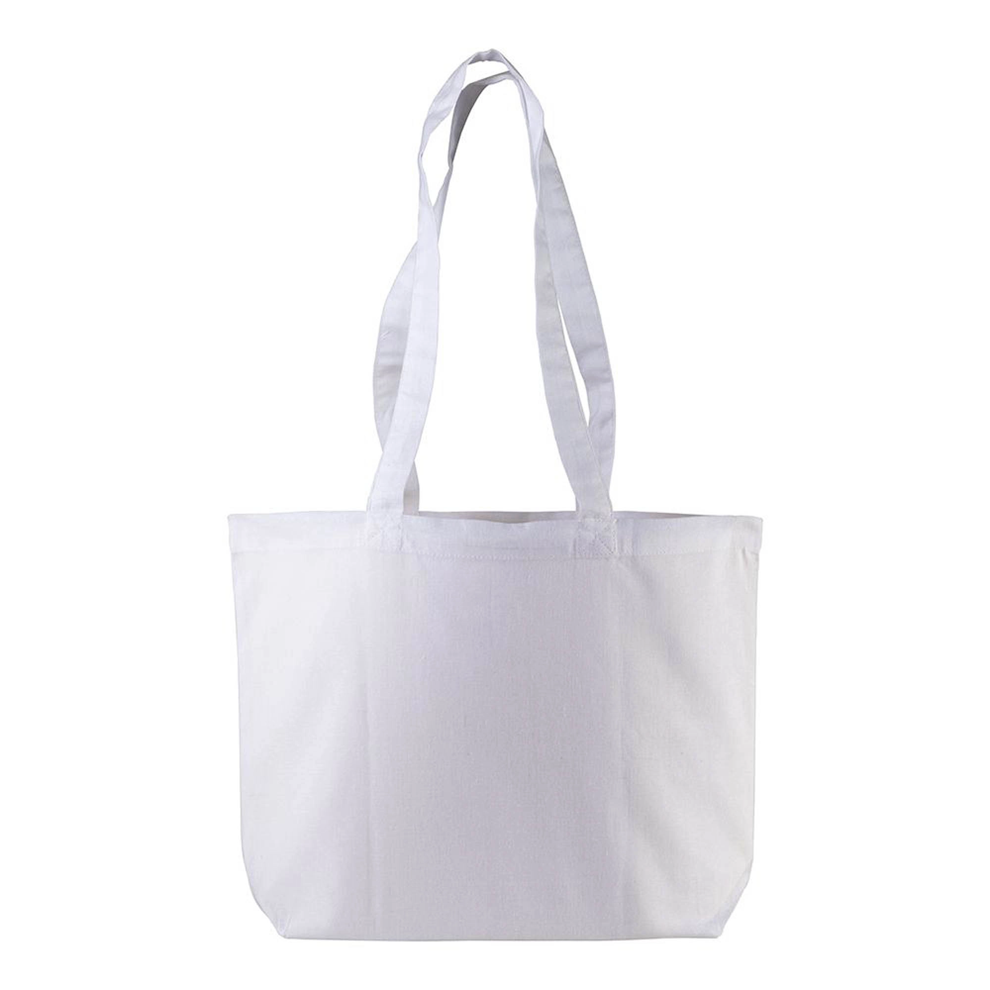 Immagine Shopper con soffietto alla base in cotone 120 g/m2, manici lunghie