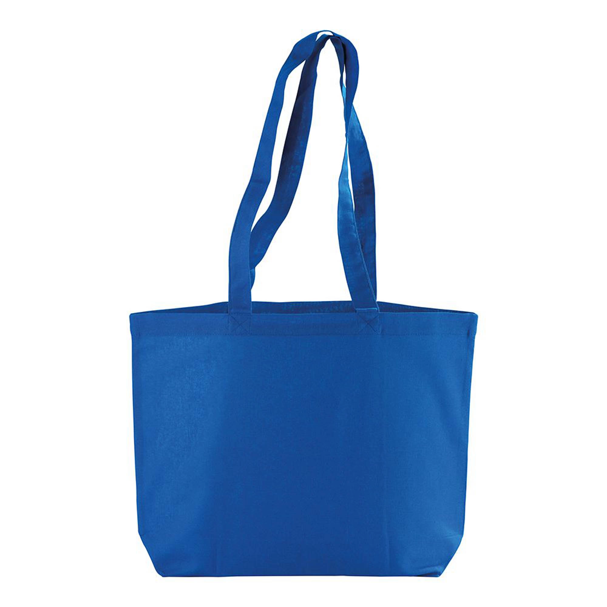 Immagine Shopper con soffietto alla base in cotone 120 g/m2, manici lunghi