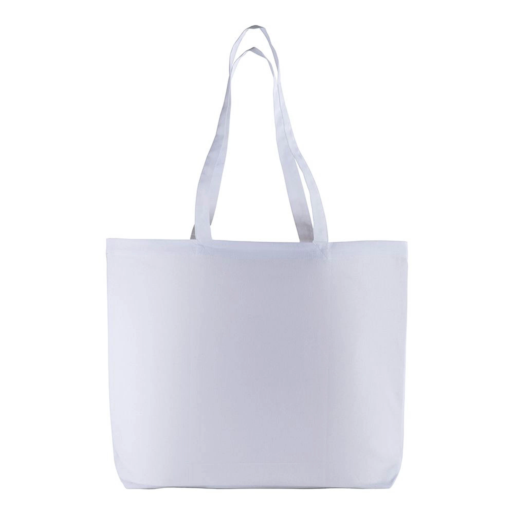 Immagine Shopper con soffietto alla base in cotone 135 g/m2, manici lunghi