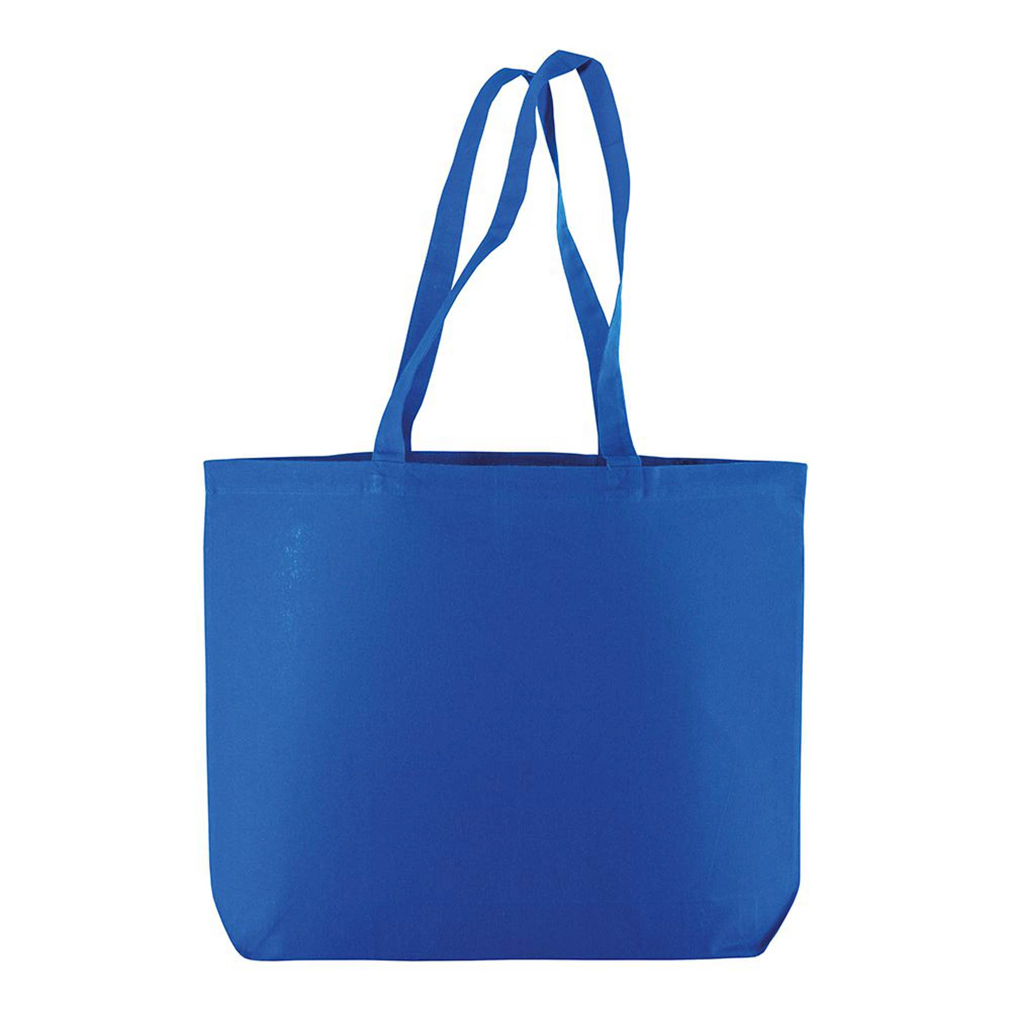 Immagine Shopper con soffietto alla base in cotone 135 g/m2, manici lunghi