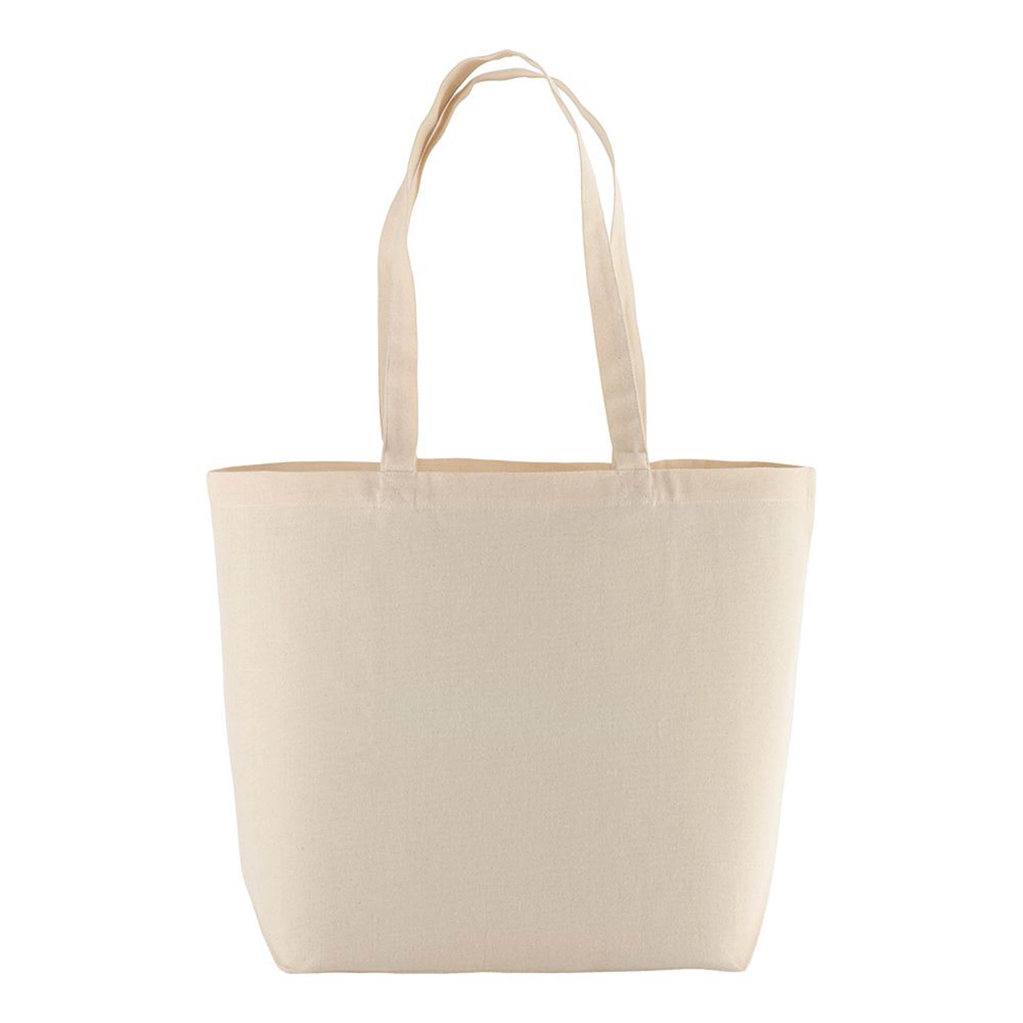 Immagine Shopper con soffietto alla base in cotone 135 g/m2, manici lunghi