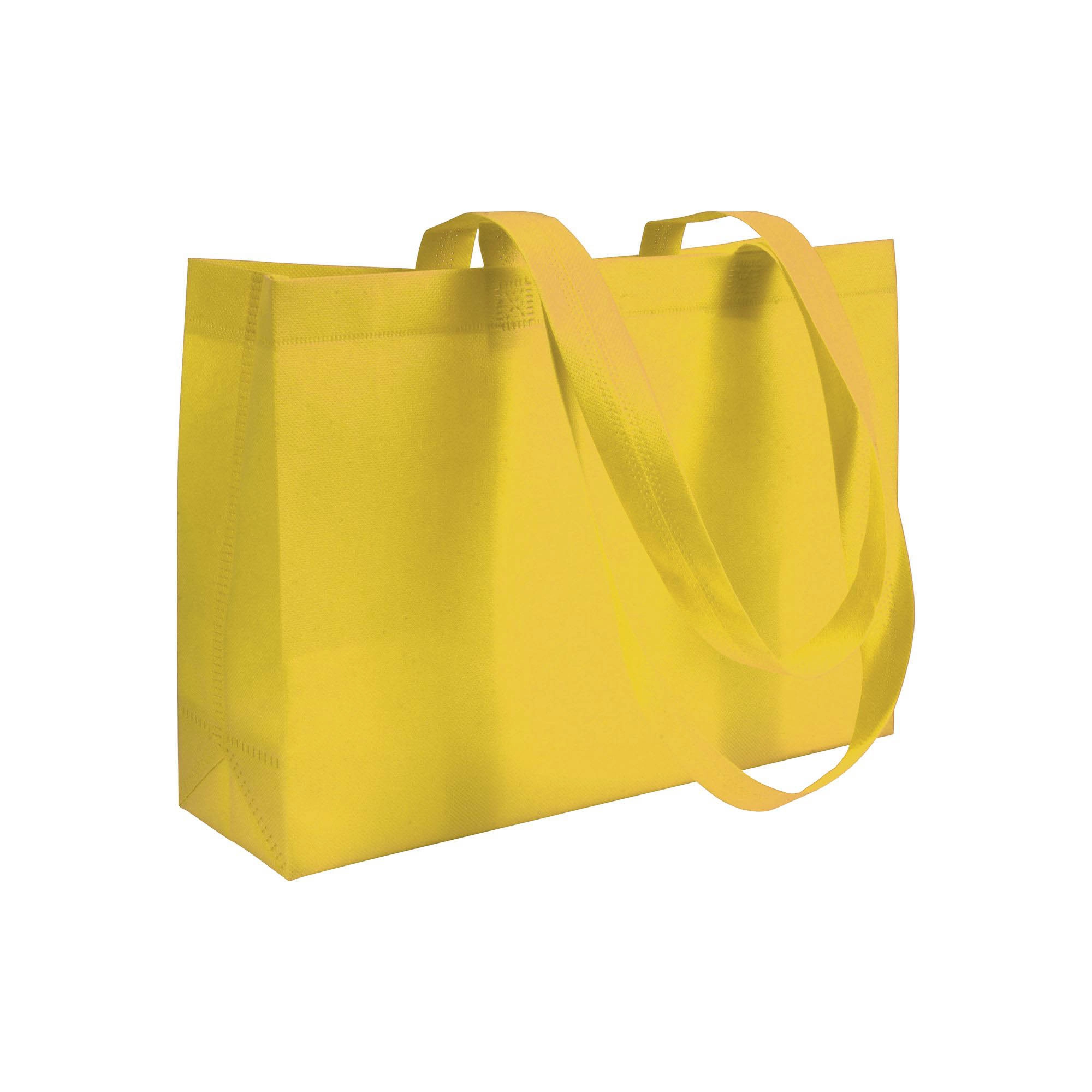 Immagine Shopper con soffietto alla base in TNT 70 g/m2 termosaldato, manici lunghi