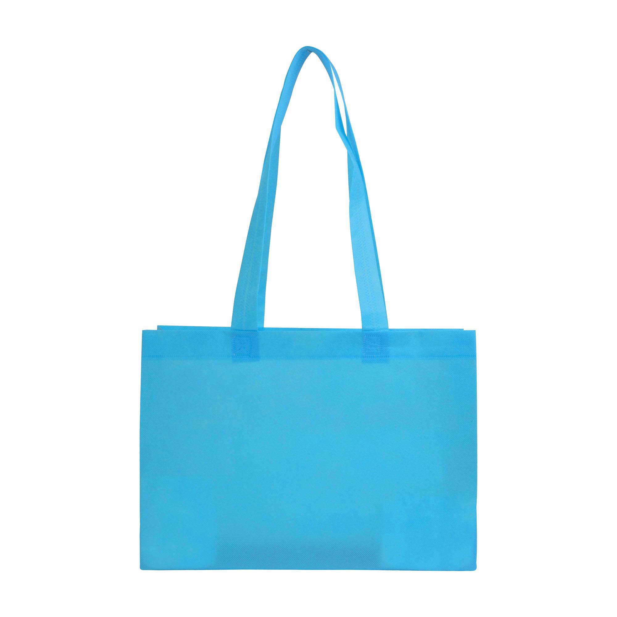 Immagine Shopper con soffietto alla base in TNT 70 g/m2 termosaldato, manici lunghi