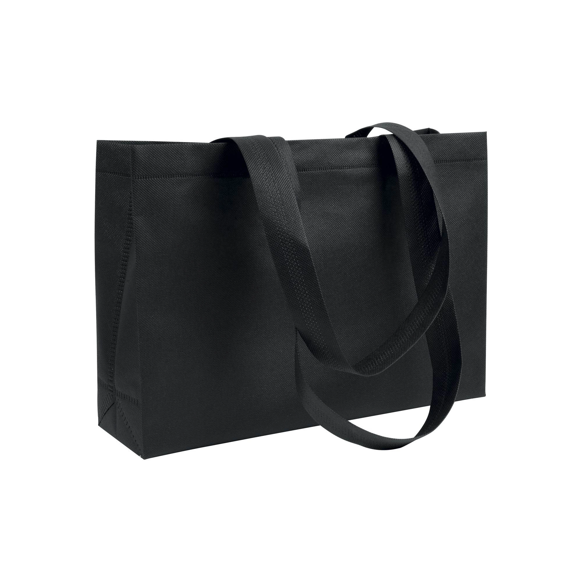 Immagine Shopper con soffietto alla base in TNT 70 g/m2 termosaldato, manici lunghi