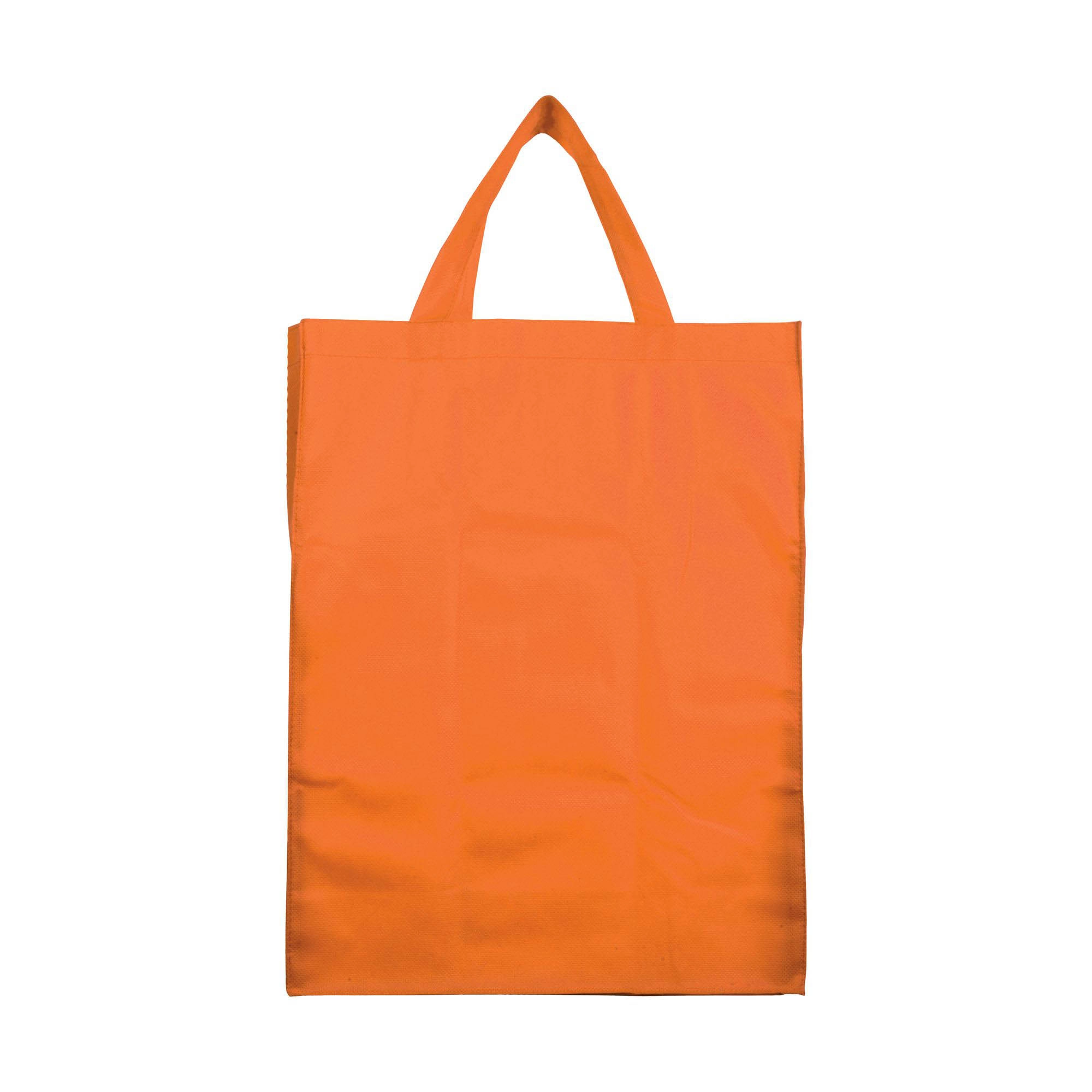 Immagine Shopper ripiegabile con soffietto in TNT 80 g/m2, manici corti