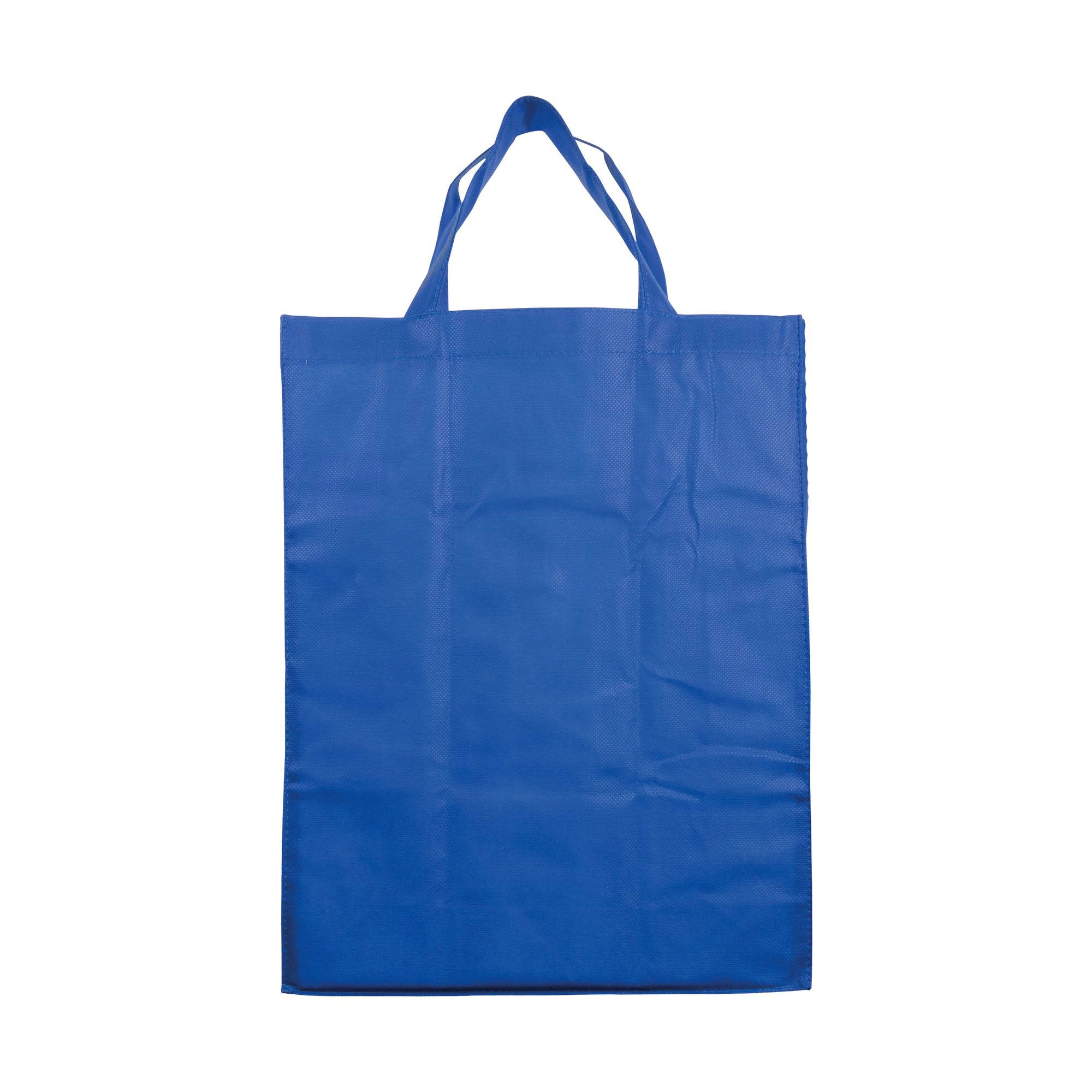 Immagine Shopper ripiegabile con soffietto in TNT 80 g/m2, manici corti