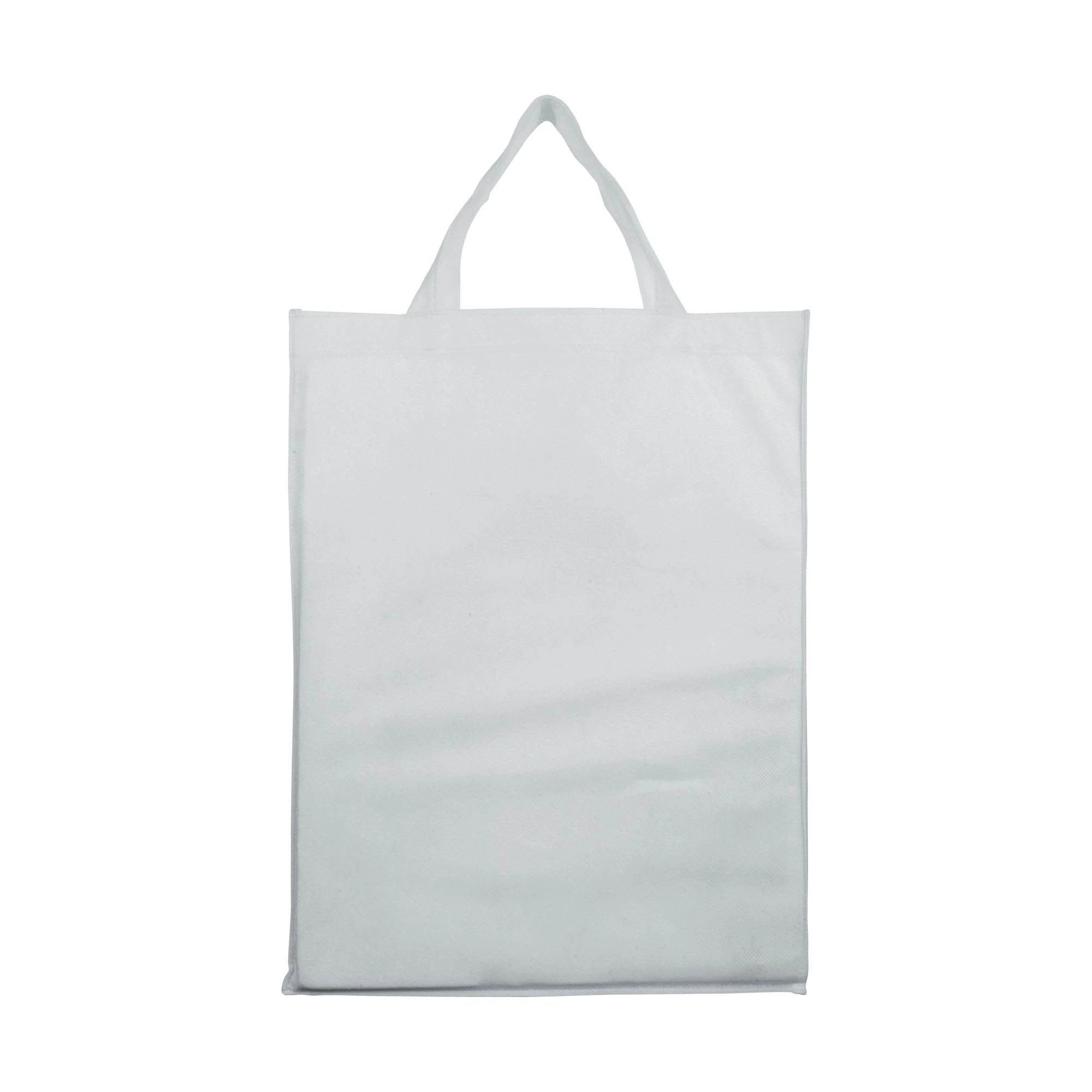 Immagine Shopper ripiegabile con soffietto in TNT 80 g/m2, manici corti
