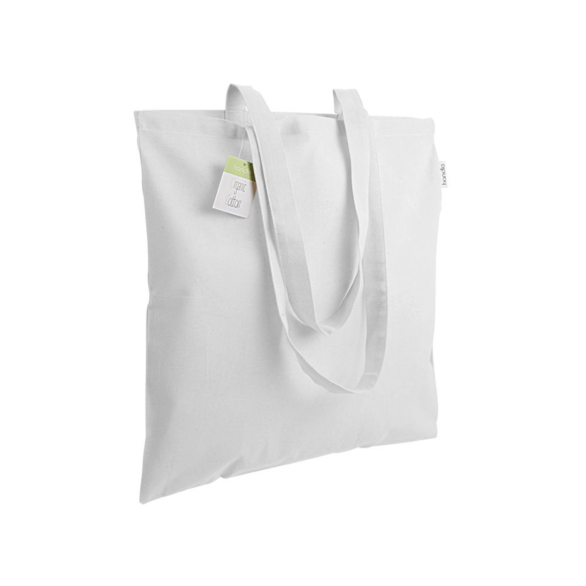 Immagine Shopper in cotone biologico 140 g/m2, manici lunghi