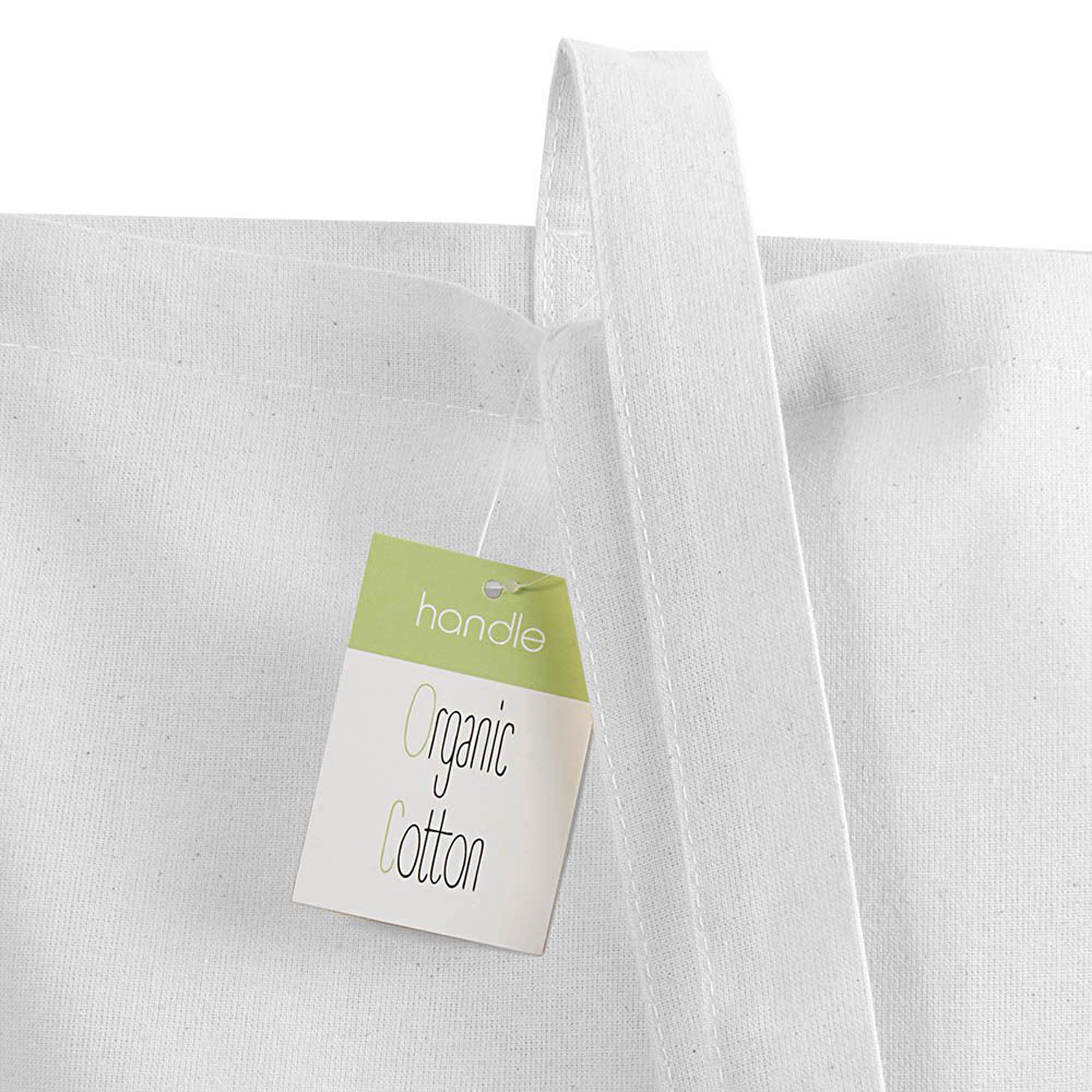 Immagine Shopper in cotone biologico 140 g/m2, manici lunghi