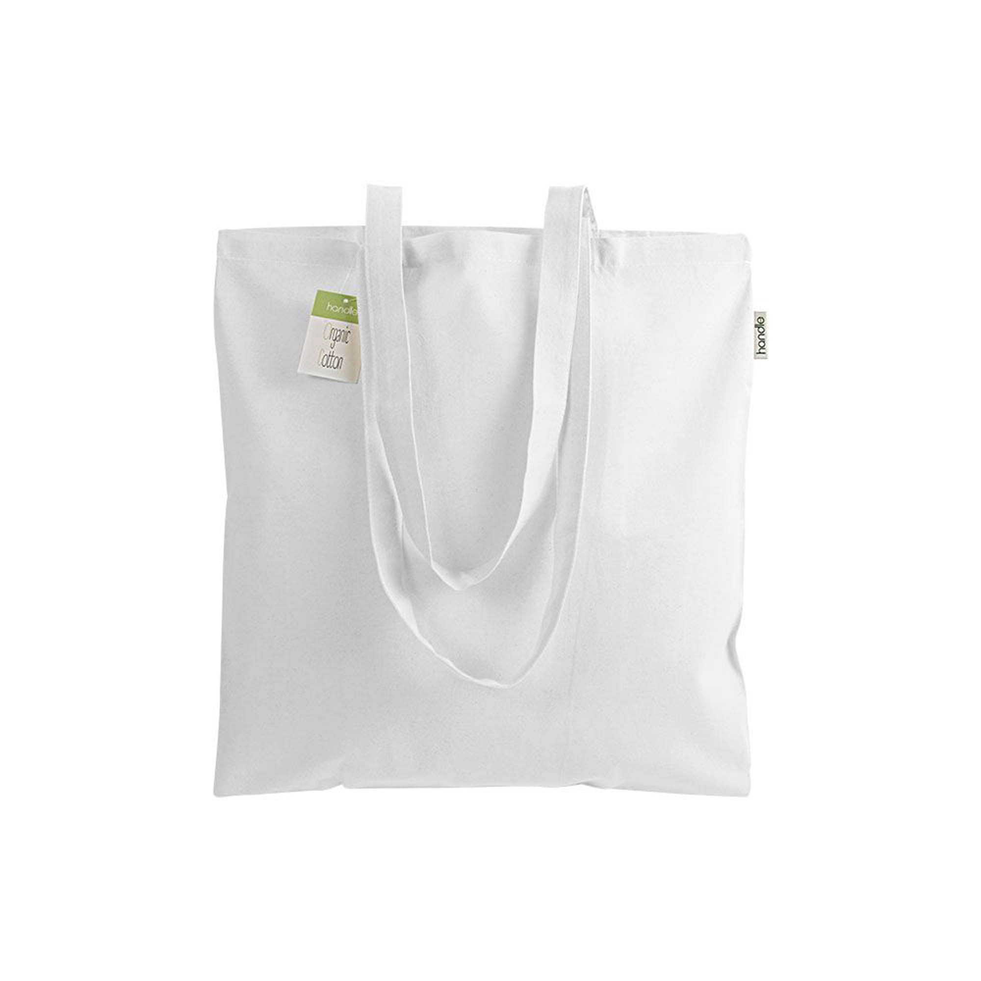 Immagine Shopper in cotone biologico 140 g/m2, manici lunghi