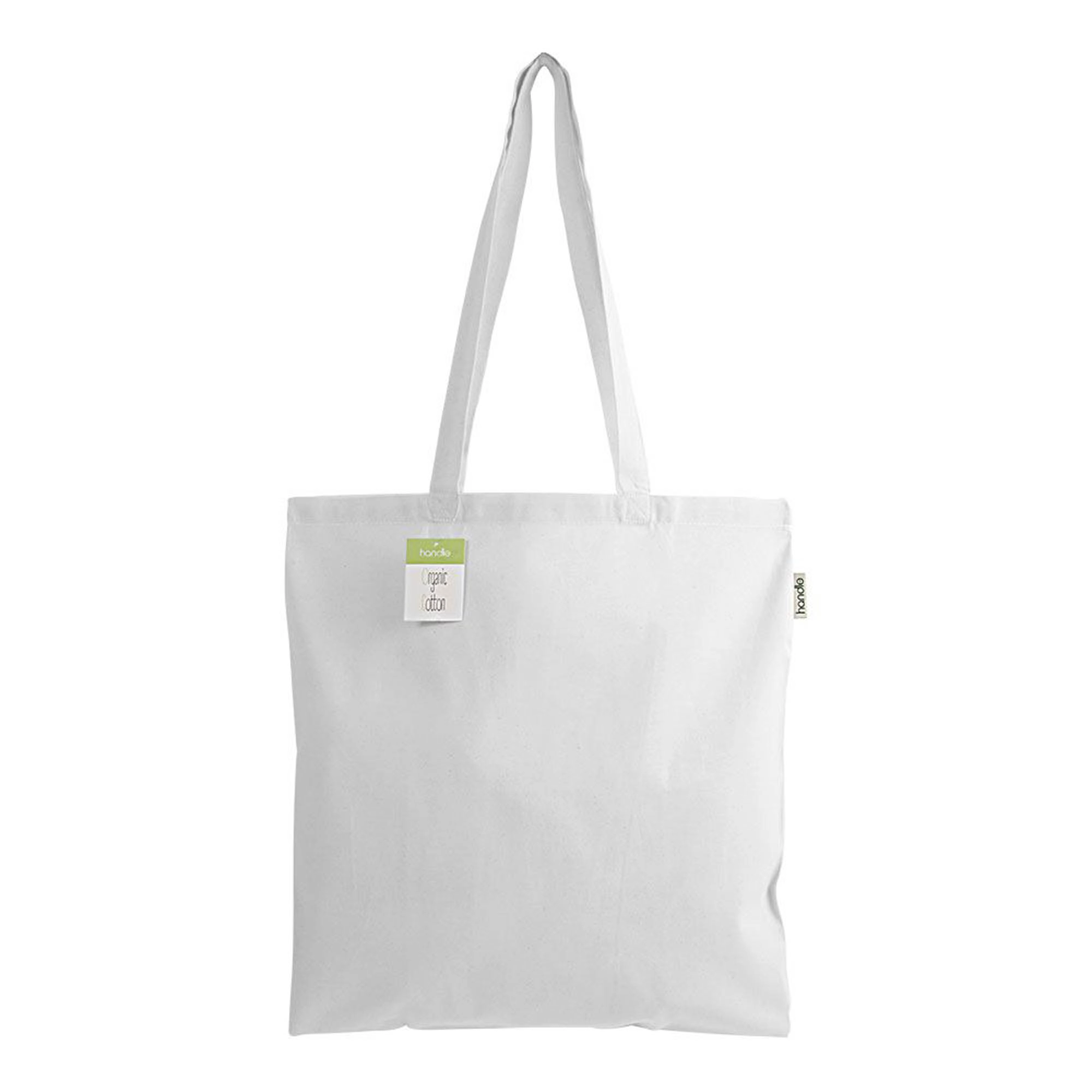 Immagine Shopper in cotone biologico 140 g/m2, manici lunghi