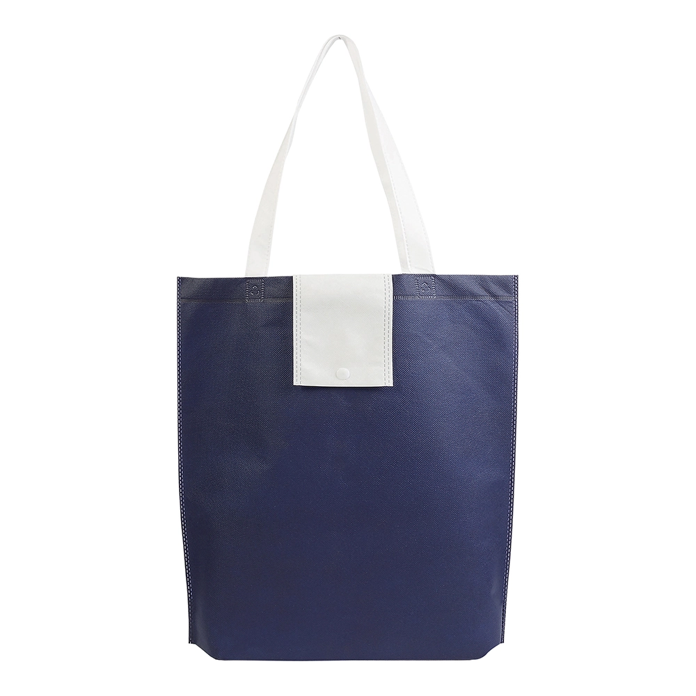 Immagine Shopper ripiegabile in TNT 80 g/m2 termosaldato, manici corti
