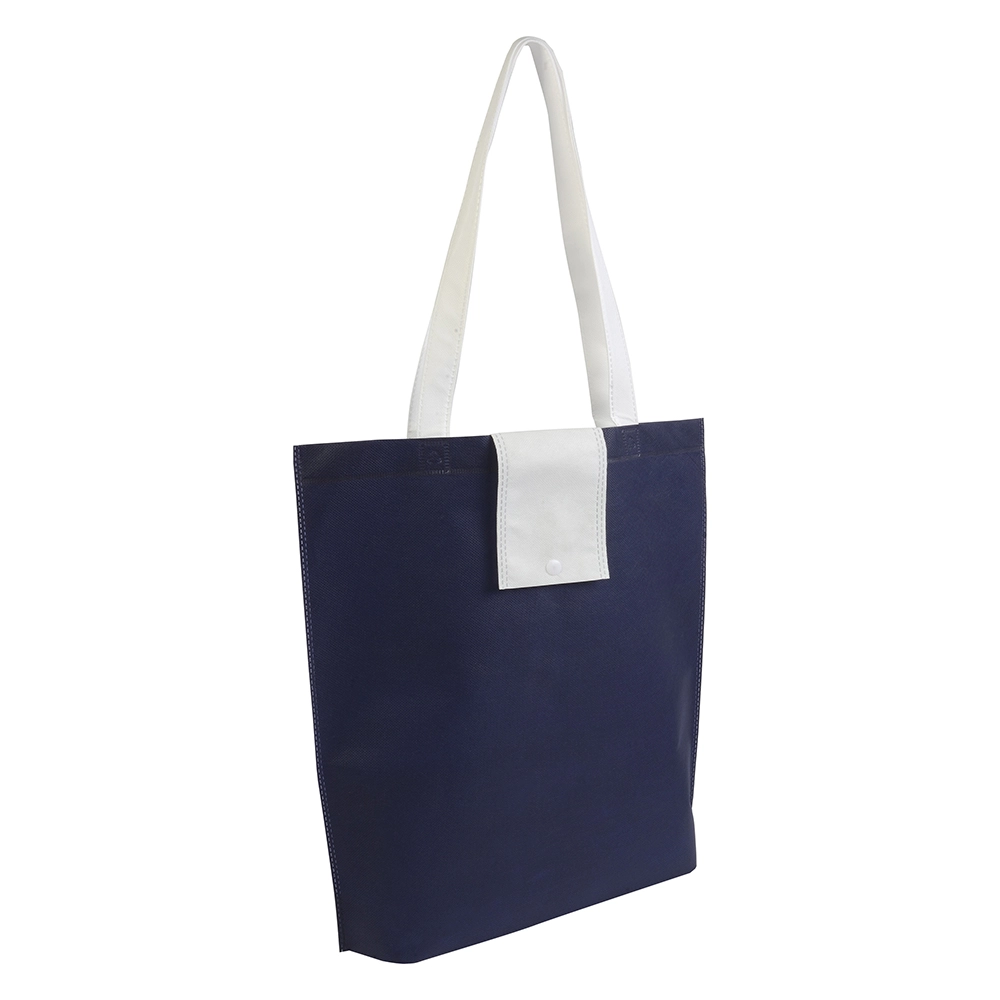 Immagine Shopper ripiegabile in TNT 80 g/m2 termosaldato, manici corti