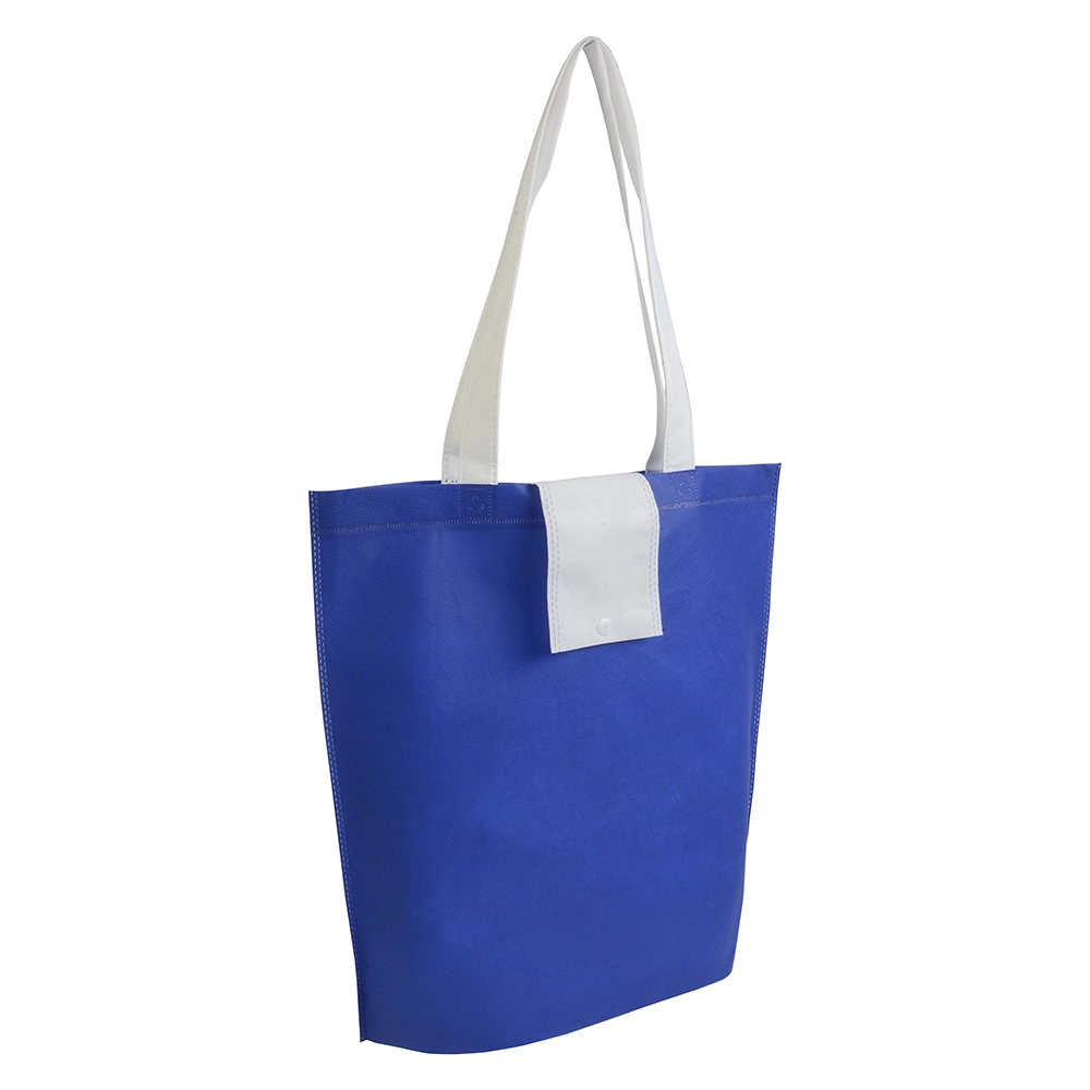 Immagine Shopper ripiegabile in TNT 80 g/m2 termosaldato, manici corti
