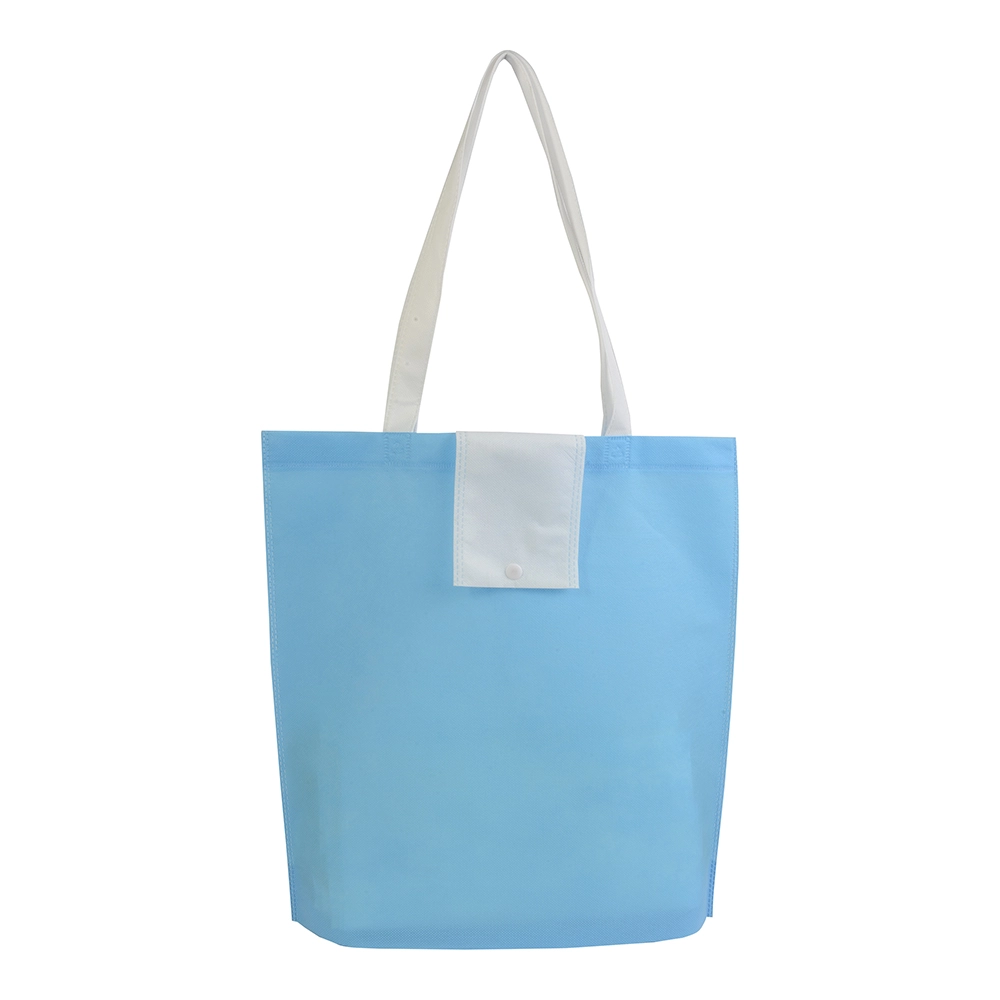 Immagine Shopper ripiegabile in TNT 80 g/m2 termosaldato, manici corti