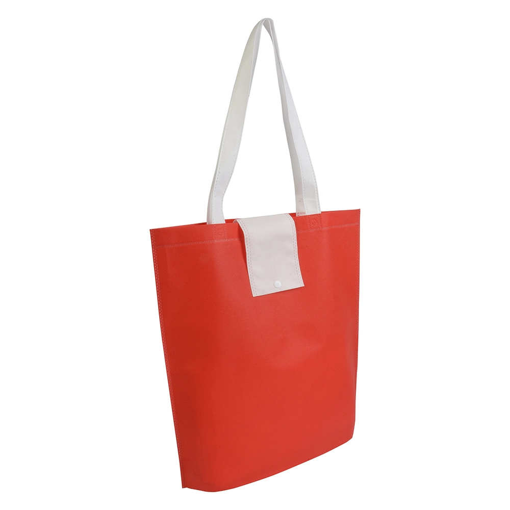 Immagine Shopper ripiegabile in TNT 80 g/m2 termosaldato, manici corti