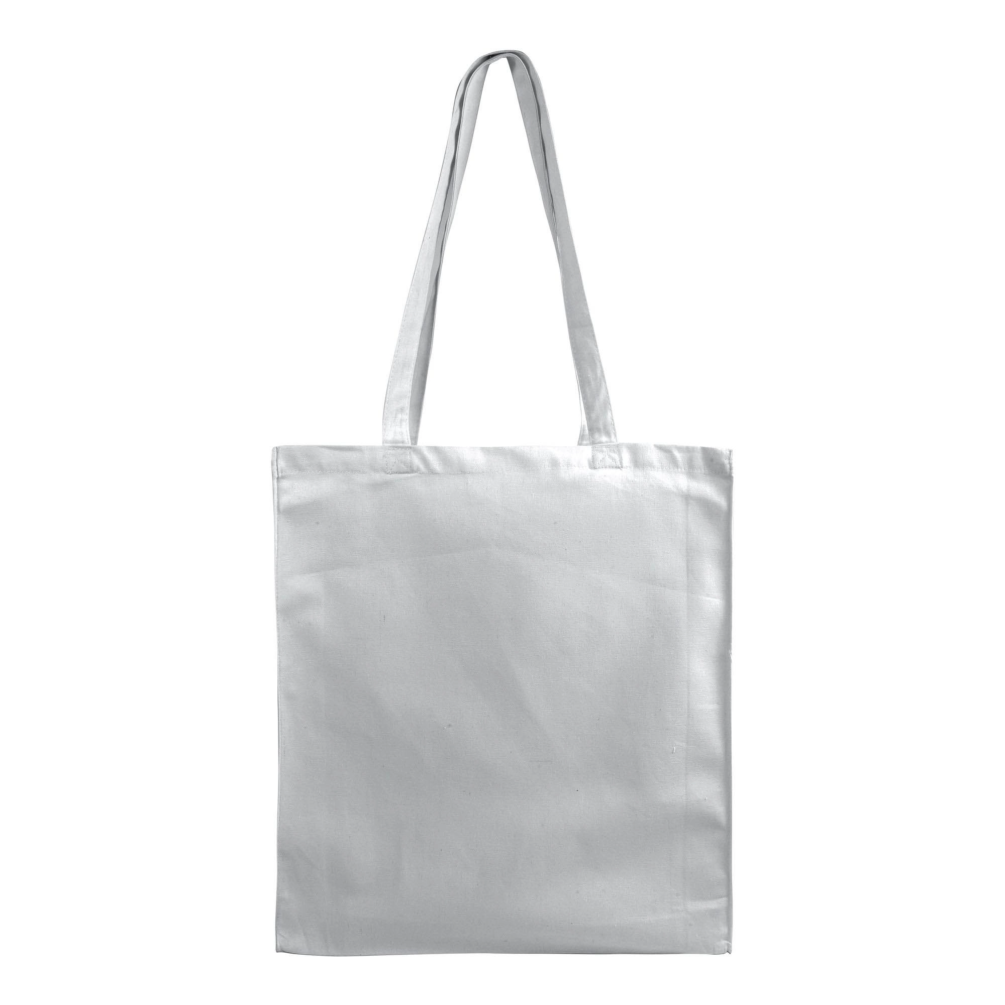Immagine Shopper in cotone 180 g/m2, manici lunghi e soffietto